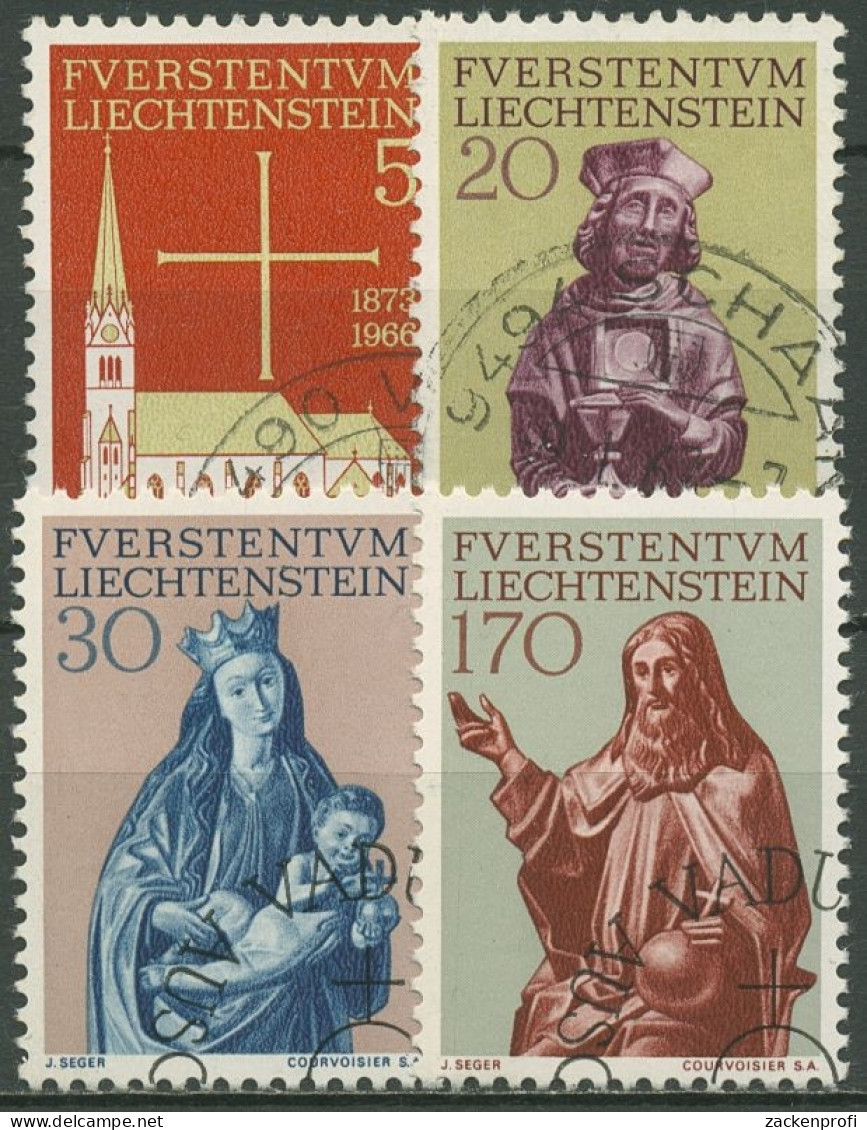 Liechtenstein 1966 Pfarrkirche Vaduz 470/73 Gestempelt - Gebruikt