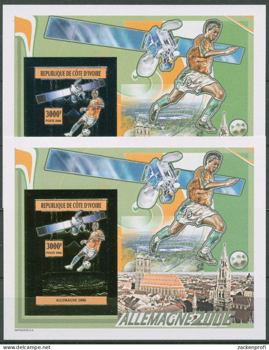 Elfenbeinküste 2005 Fußball-WM In Deutschland Bl. 153 +155 B Postfrisch (C29121) - Ivory Coast (1960-...)