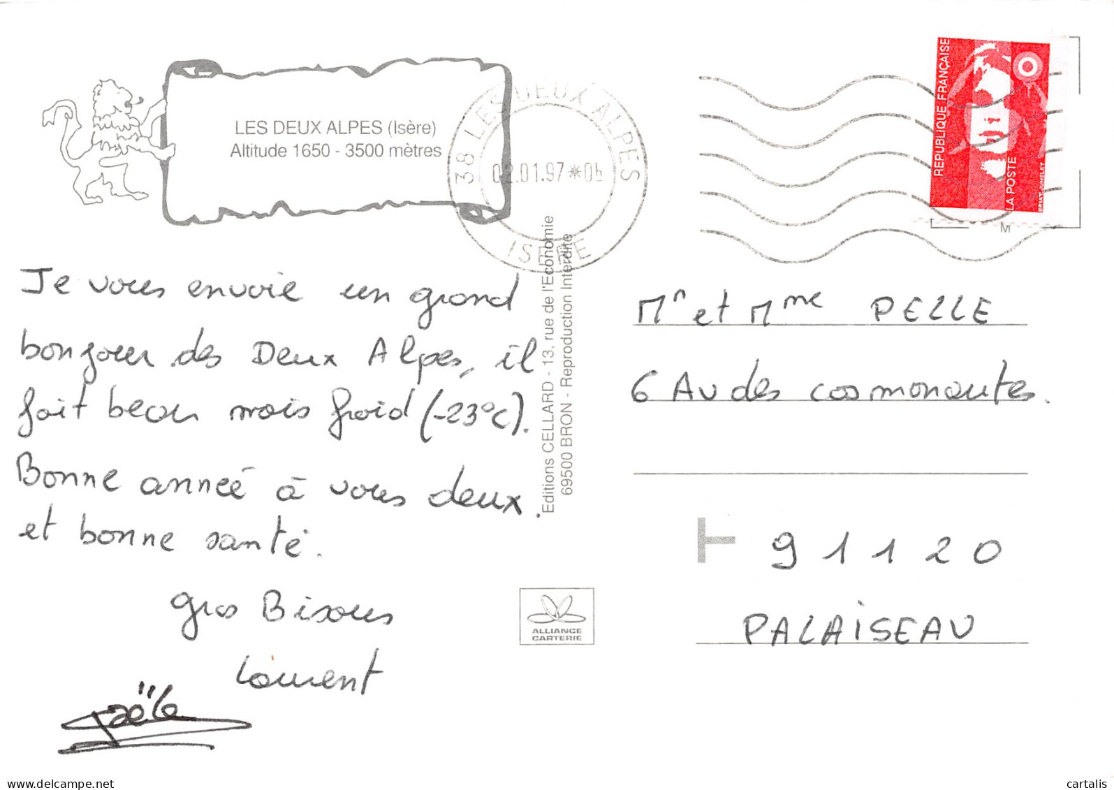 38-LES DEUX ALPES-N°3775-D/0065 - Other & Unclassified