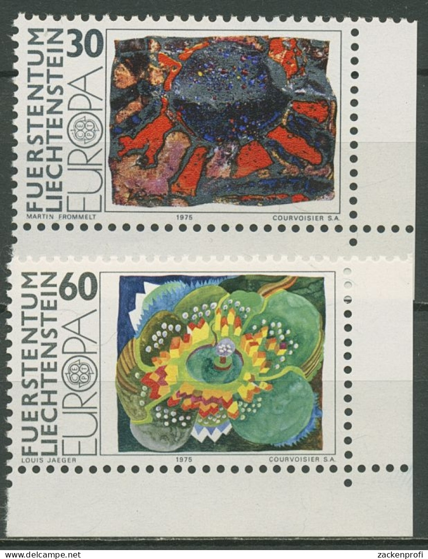 Liechtenstein 1975 Europa CEPT Gemälde 623/24 Ecke Postfrisch - Unused Stamps