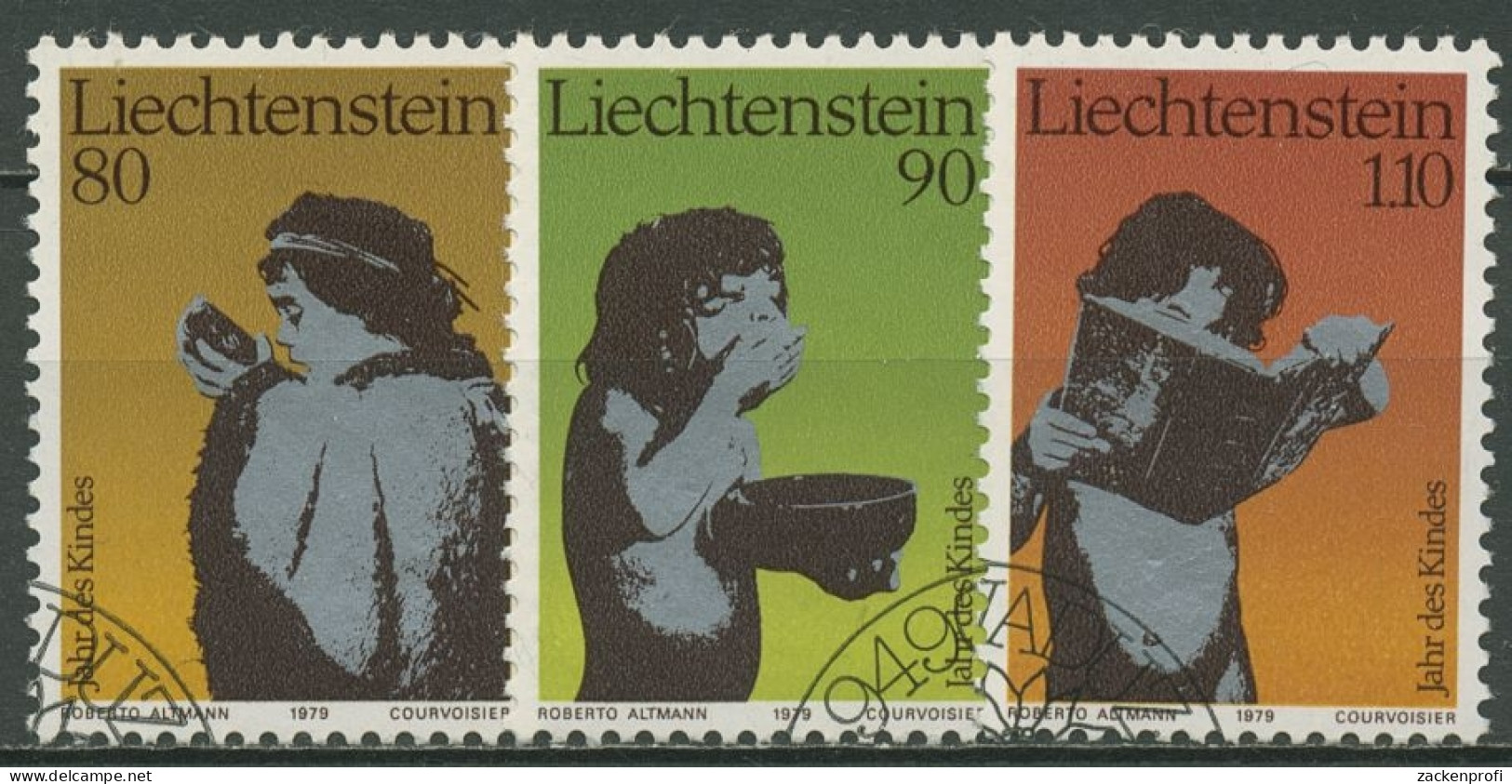 Liechtenstein 1979 Jahr Des Kindes 725/27 Gestempelt - Gebruikt