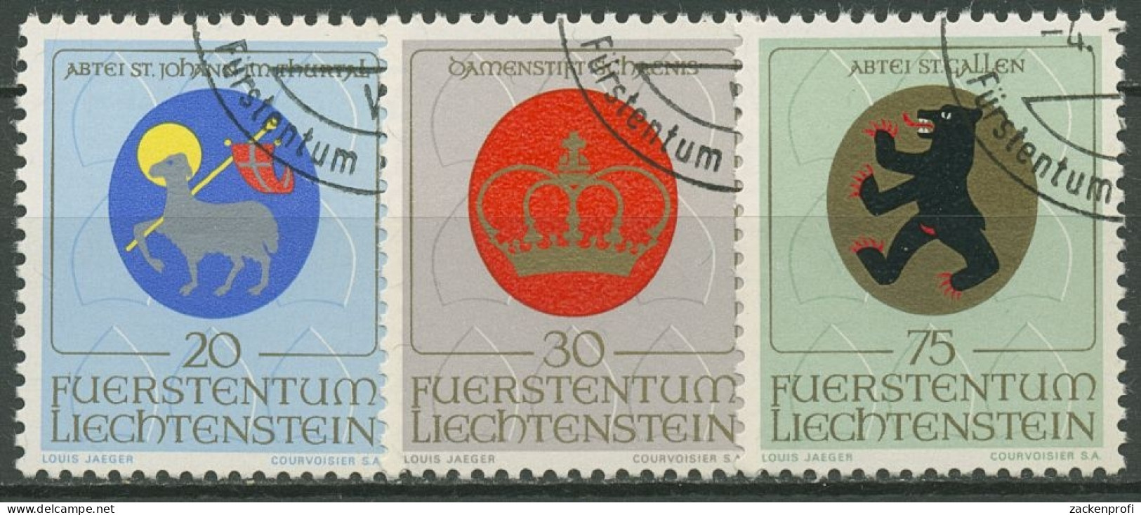 Liechtenstein 1970 Wappen Geistlicher Patronatsherren 533/35 Gestempelt - Gebruikt