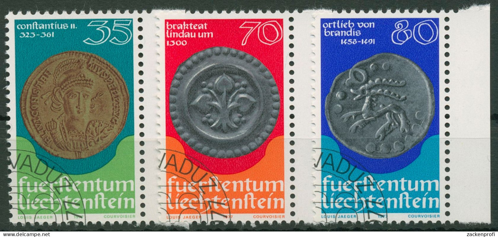 Liechtenstein 1977 Münzen 677/79 Gestempelt - Usados
