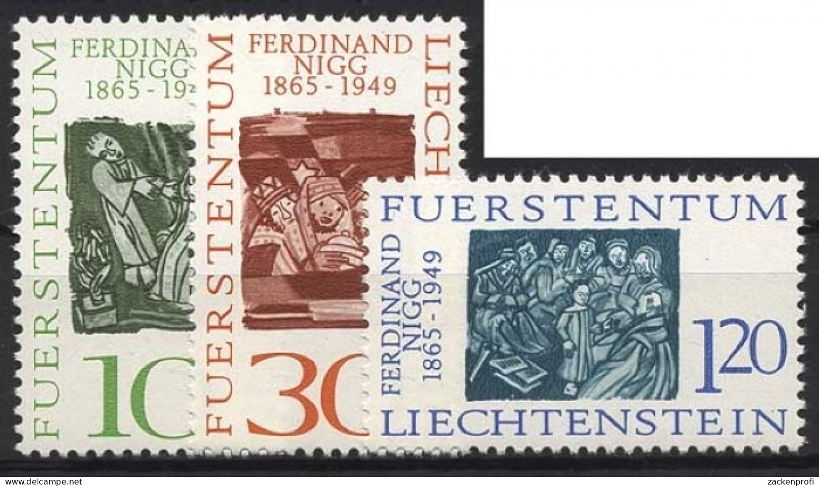 Liechtenstein 1965 Ferdinand Nigg Graphiker Gestalter 455/57 Postfrisch - Ongebruikt