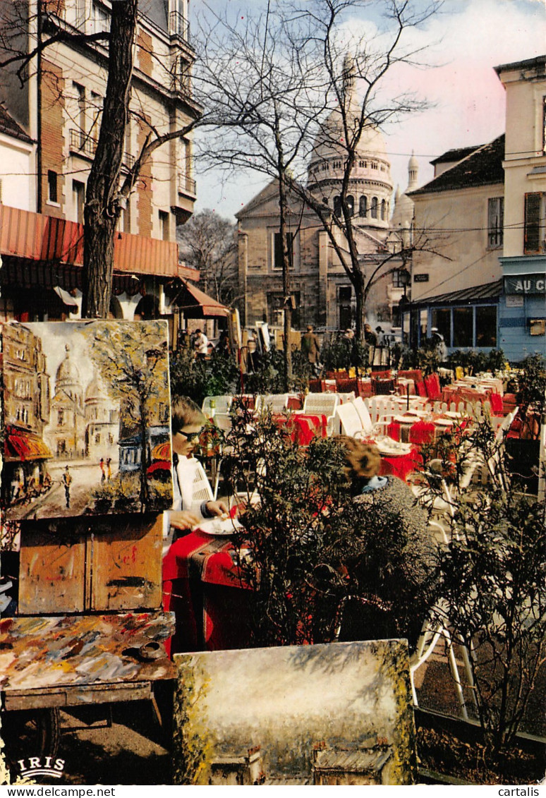 75-PARIS PEINTURES DES ARTISTES DE LA PLACE DU TERTRE-N°3776-D/0047 - Autres & Non Classés