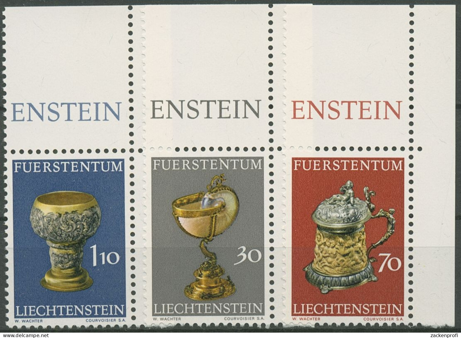 Liechtenstein 1973 Trinkgefäße Aus Der Schatzkammer 587/89 Ecke Postfrisch - Neufs