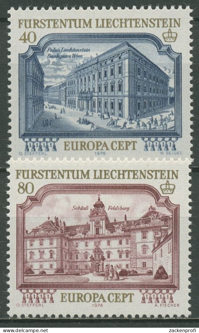 Liechtenstein 1978 Europa CEPT Baudenkmäler 692/93 Postfrisch - Ongebruikt