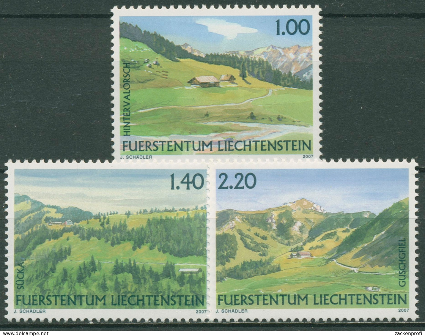 Liechtenstein 2007 Natur Weidealpen 1451/53 Postfrisch - Unused Stamps