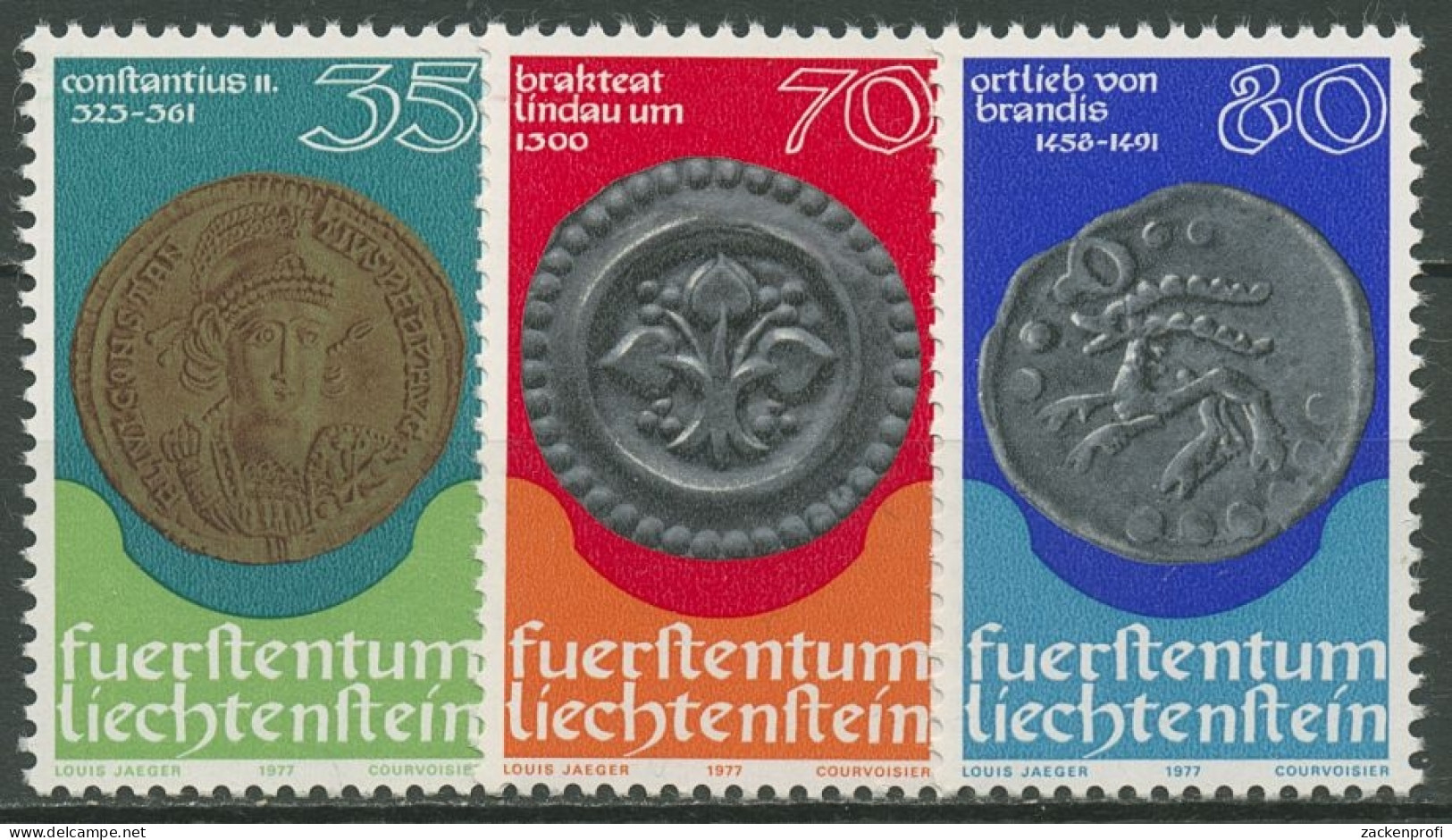 Liechtenstein 1977 Münzen 677/79 Postfrisch - Nuovi