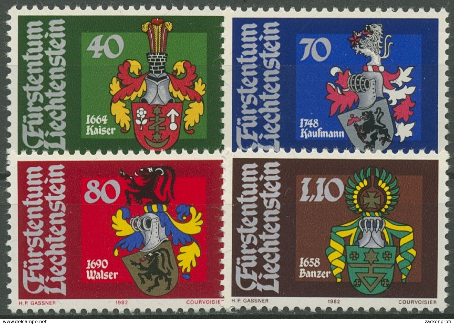 Liechtenstein 1982 Wappen Der Landammänner 793/96 Postfrisch - Unused Stamps