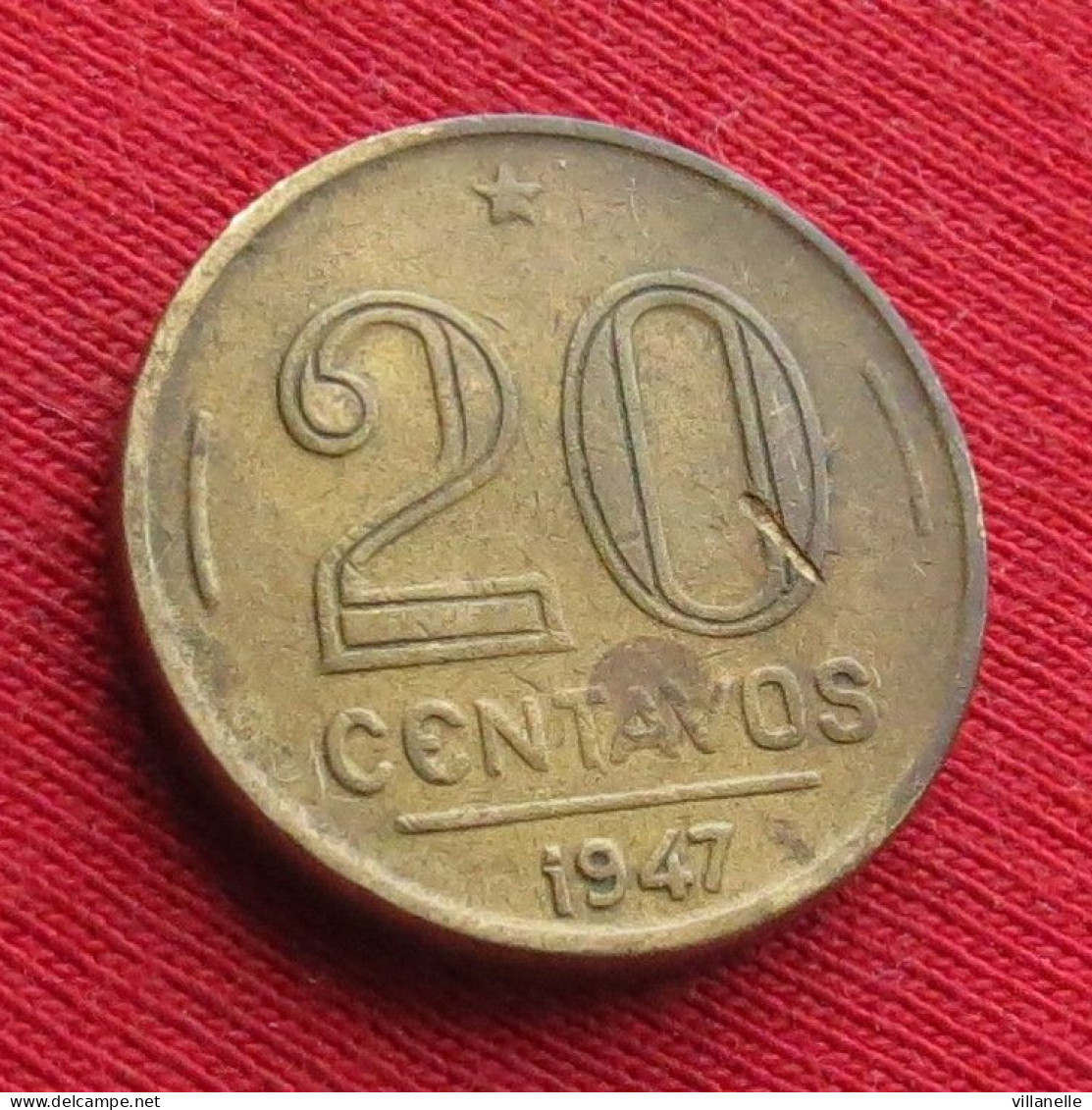 Brazil 20 Centavos 1947 Brasil Bresil Brazilie Brasile W ºº - Brazil