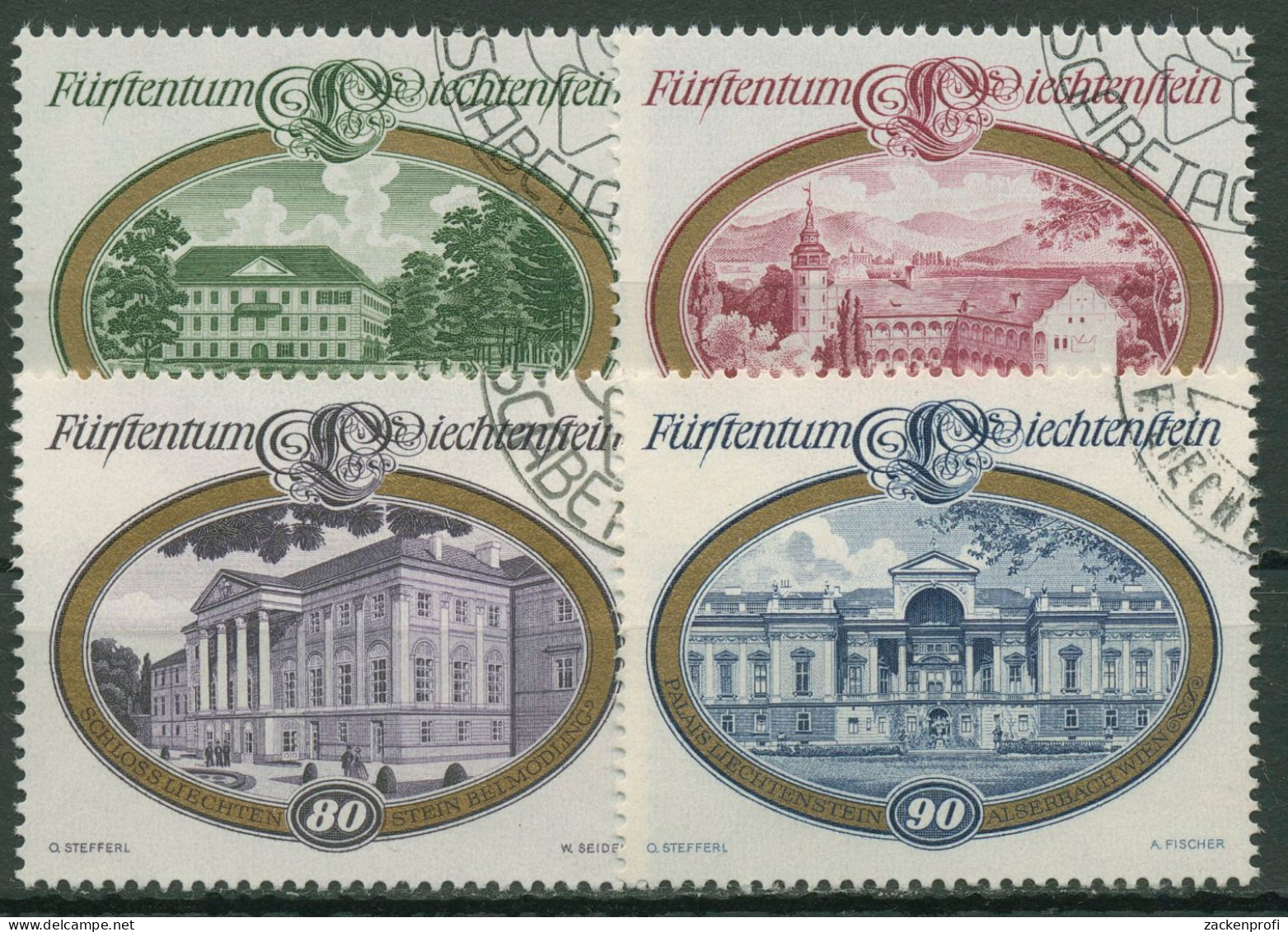 Liechtenstein 1977 Bauwerke Schlösser 680/83 Gestempelt - Oblitérés