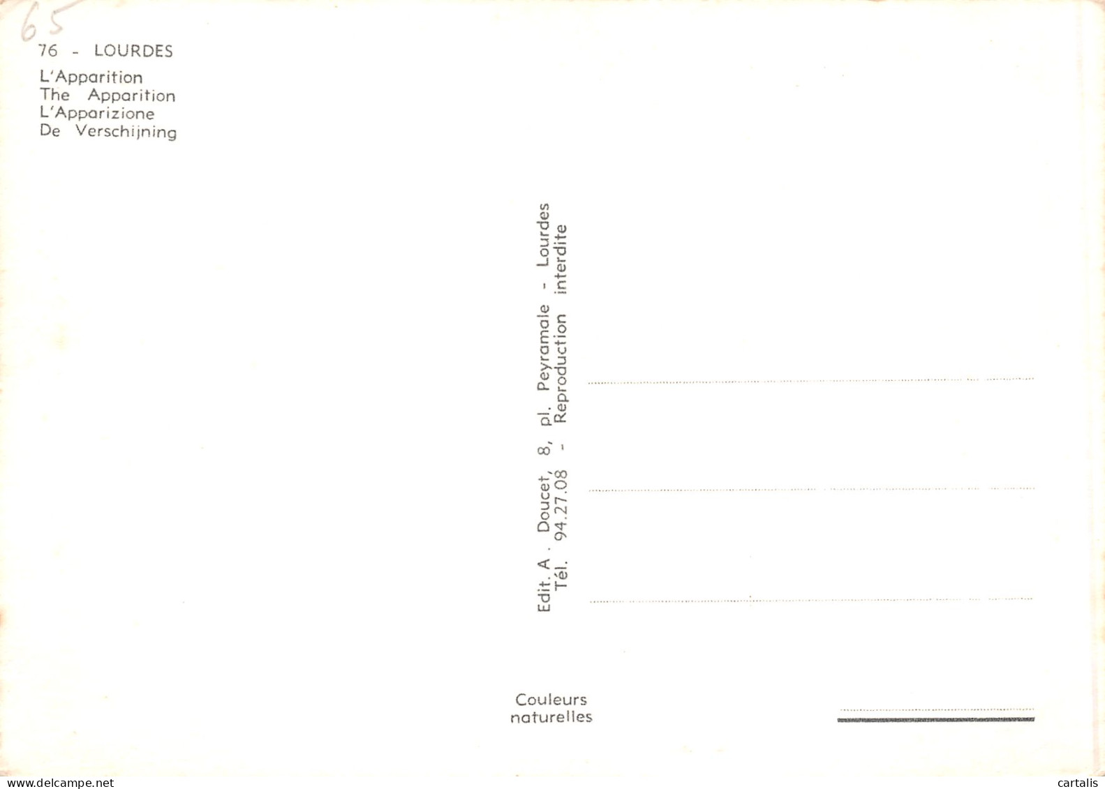 65-LOURDES-N°3776-C/0189 - Lourdes