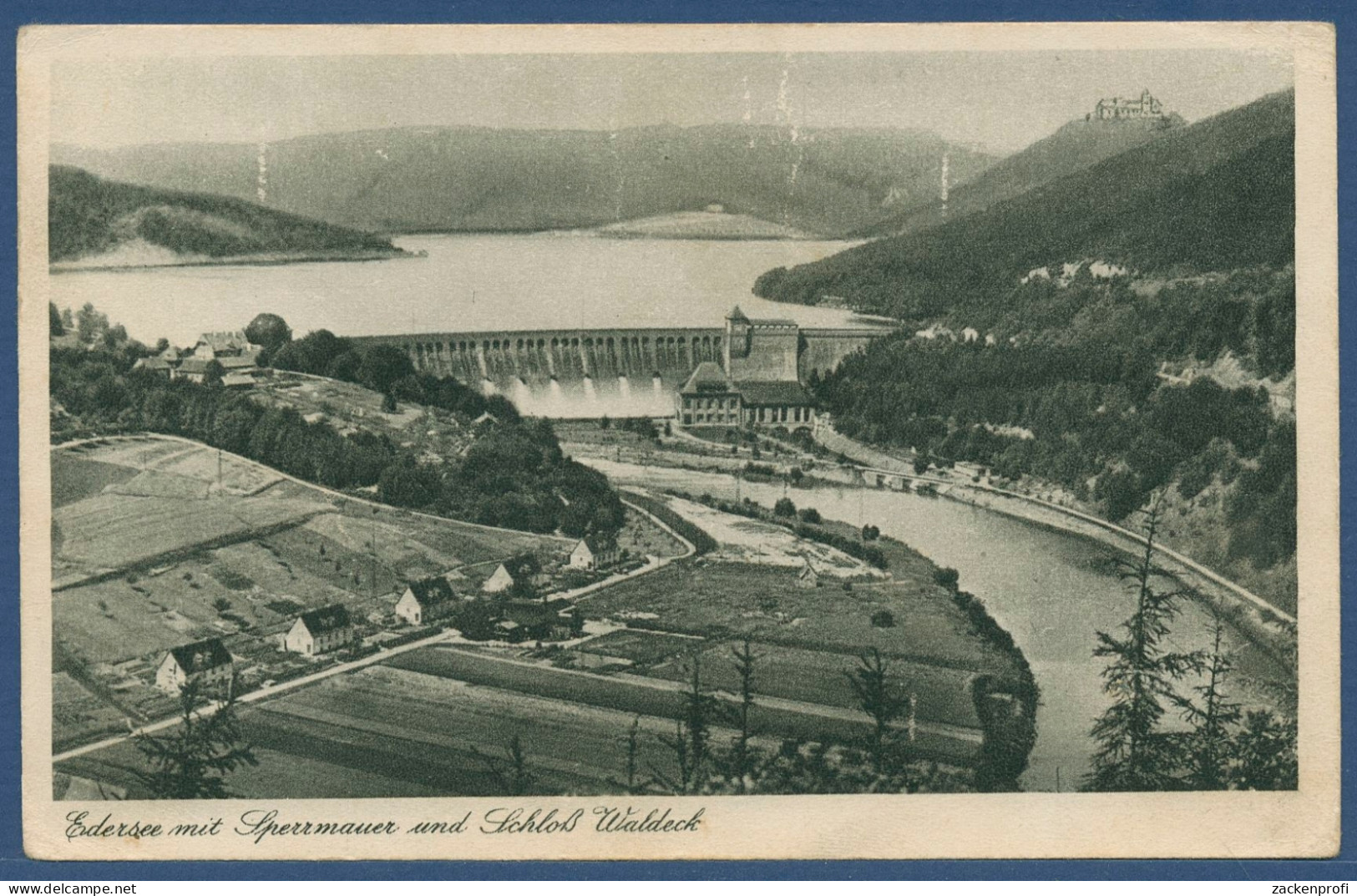 Edersee Mit Sperrmauer Und Schloß Waldeck, Ungebraucht (AK3319) - Waldeck