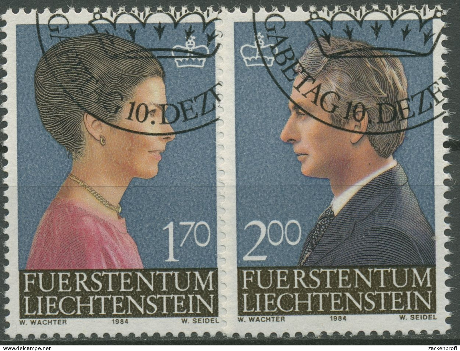 Liechtenstein 1984 Erbprinz Hans-Adam Erbprinzessin Marie 864/65 Gestempelt - Gebraucht