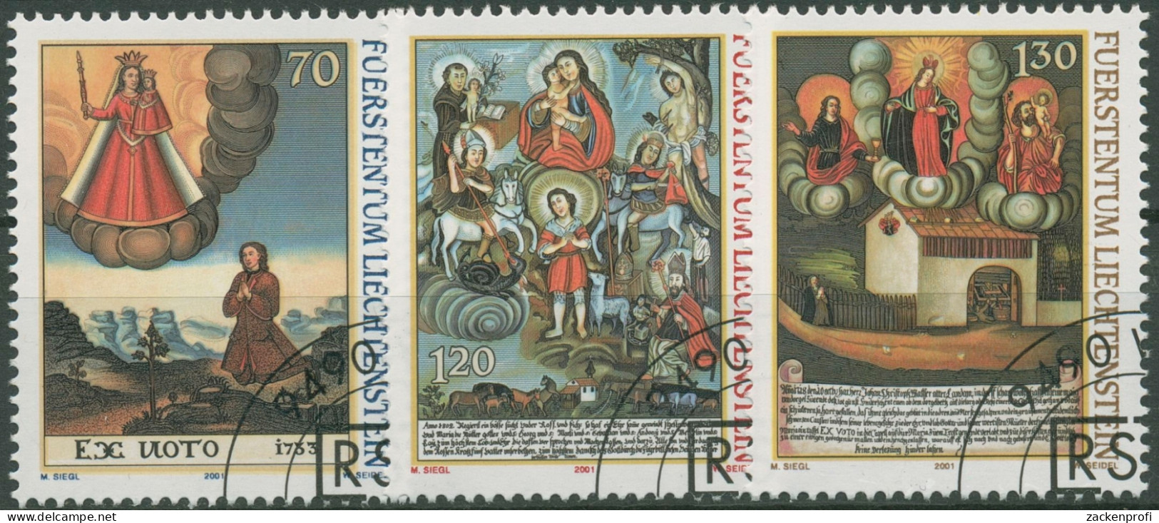 Liechtenstein 2001 Votivbilder 1271/73 Gestempelt - Used Stamps