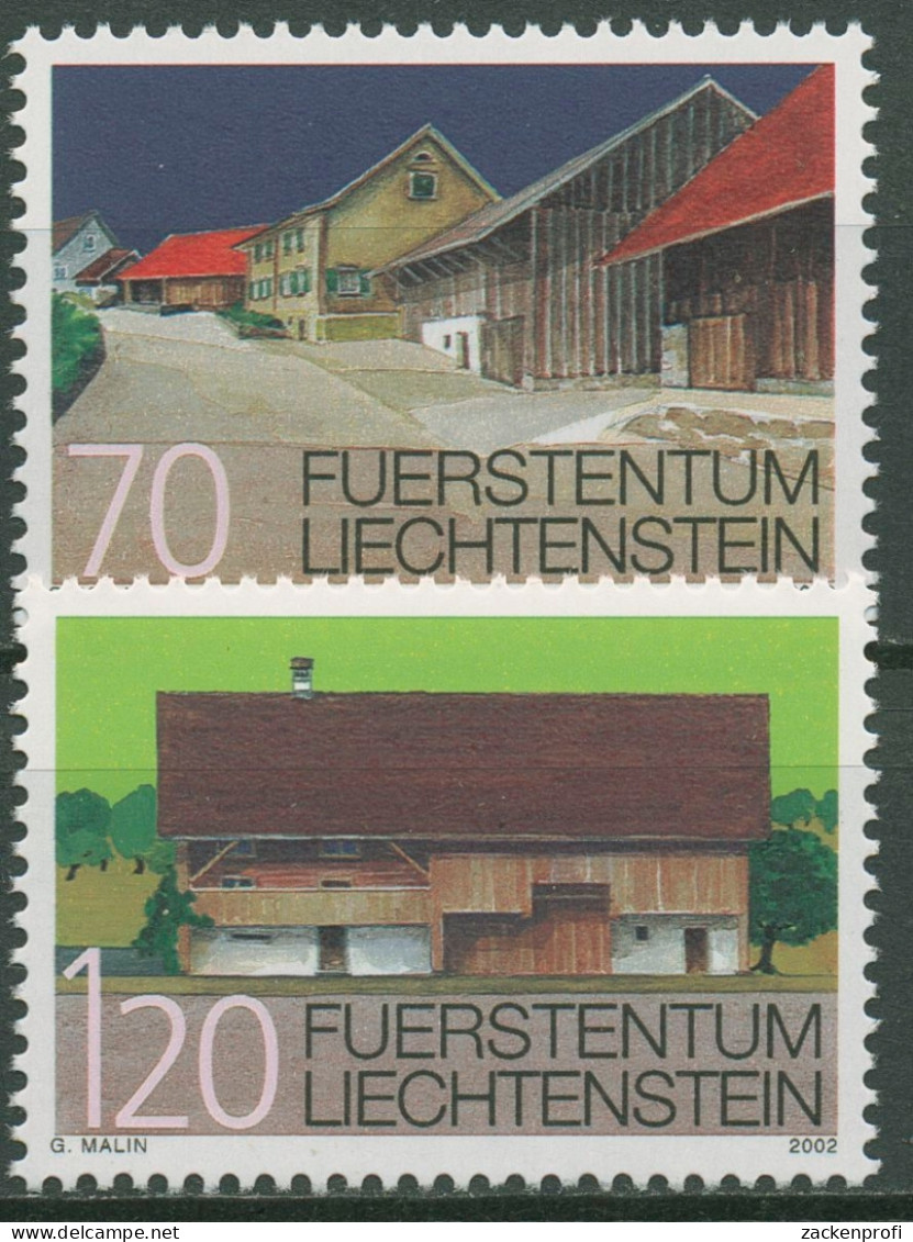 Liechtenstein 2002 Ortsbildschutz Wohngebäude 1294/95 Postfrisch - Nuovi