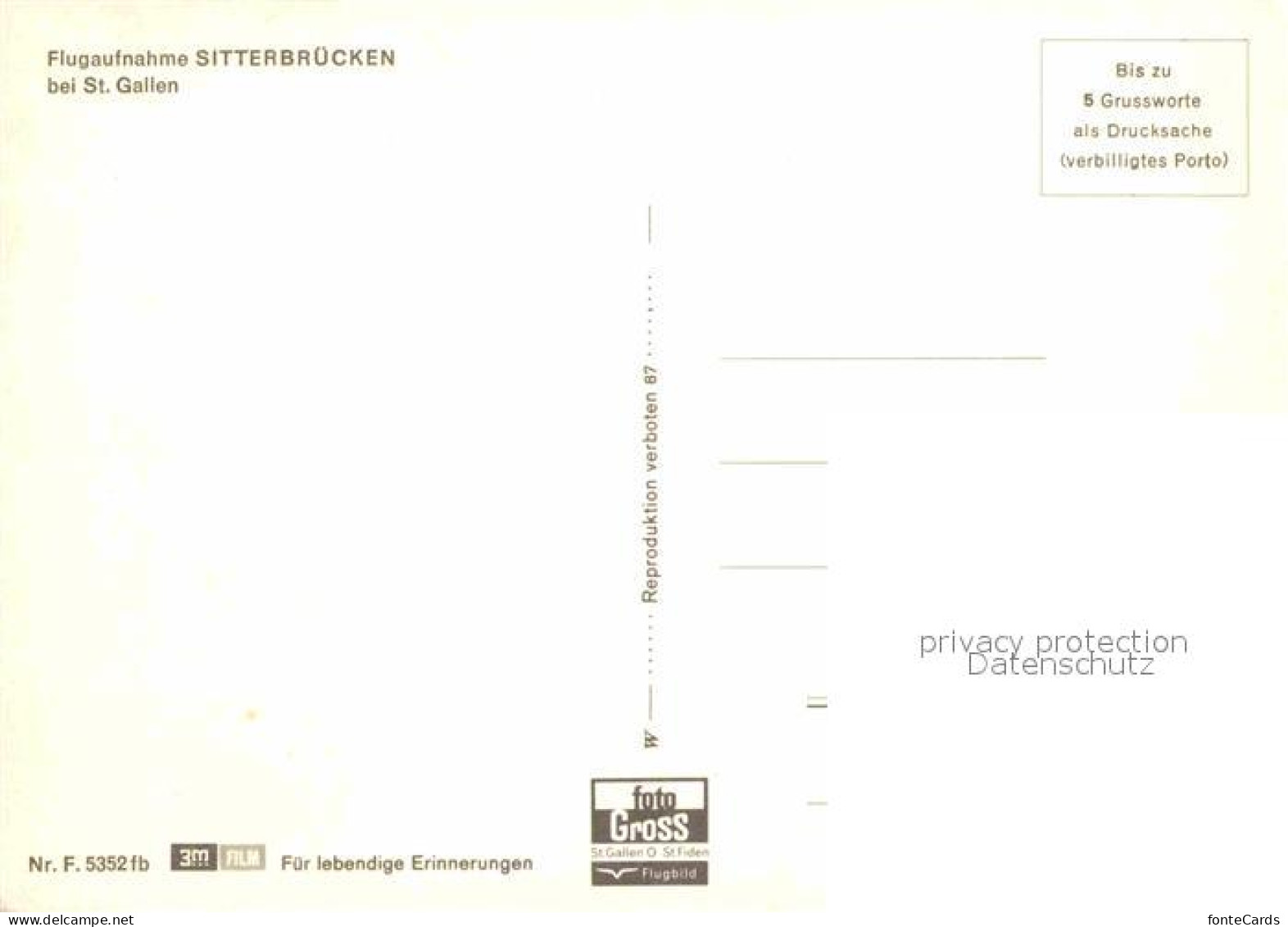 12892754 St Gallen SG Fliegeraufnahme Sitterbruecken St. Gallen - Altri & Non Classificati