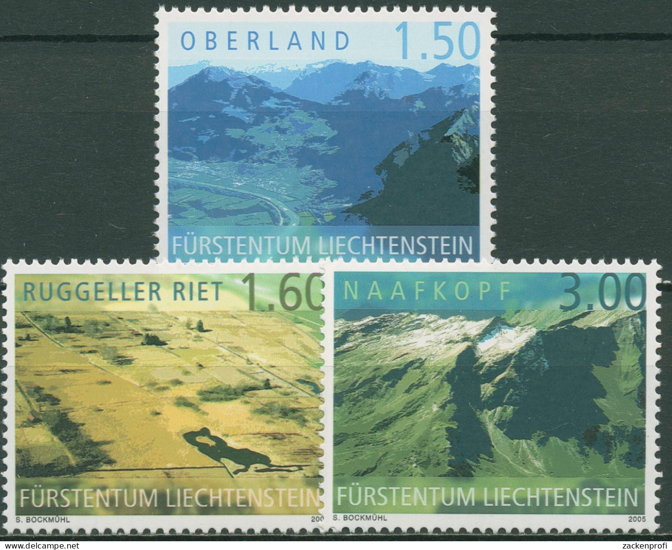 Liechtenstein 2005 Landschaften Luftaufnahmen 1397/99 Postfrisch - Nuevos