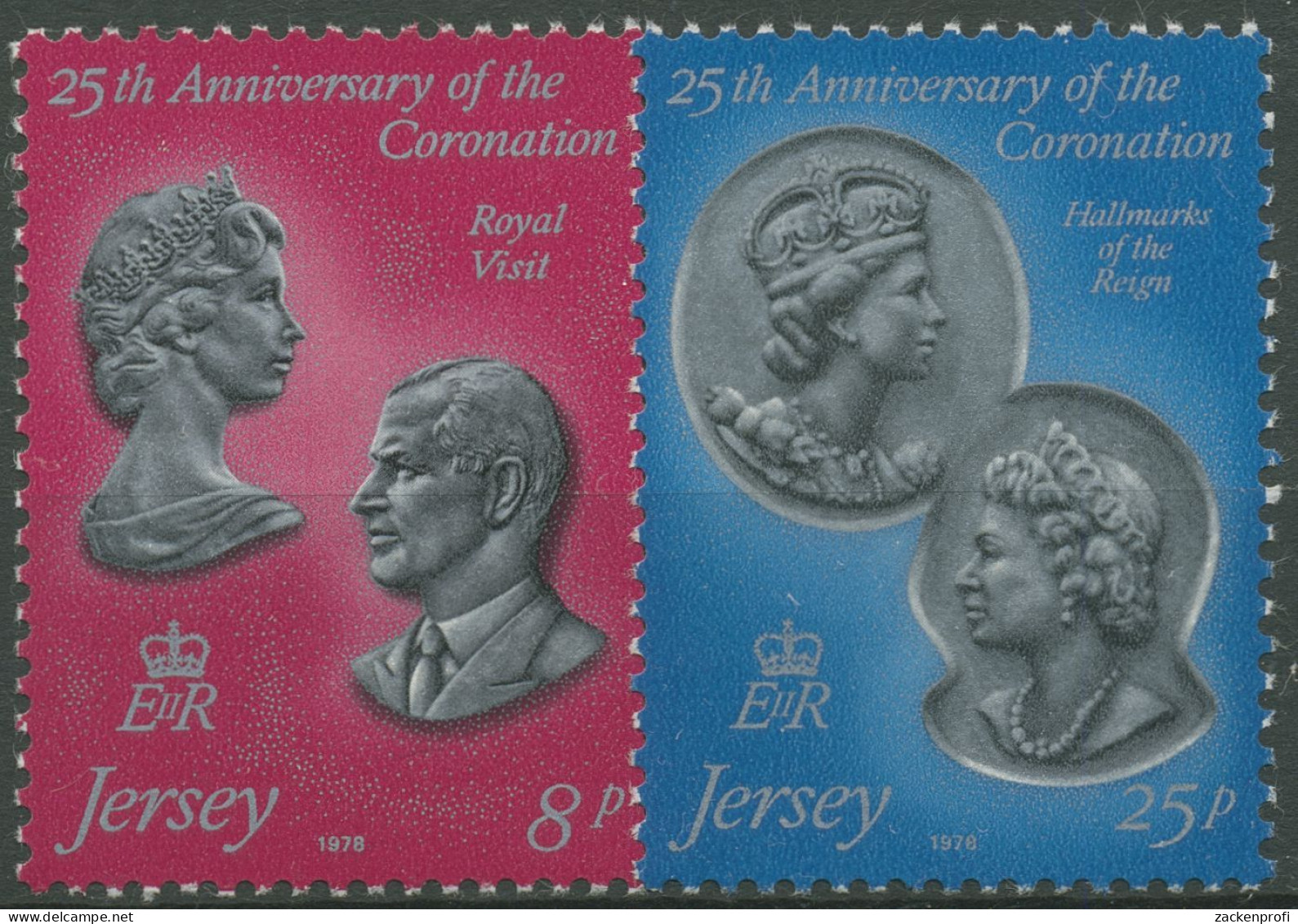 Jersey 1978 Königin Elisabeth II. Stempel 185/86 Postfrisch - Jersey