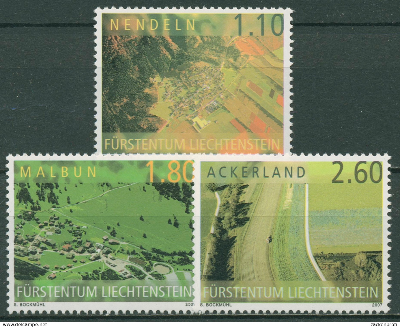 Liechtenstein 2007 Landschaften Luftaufnahmen 1445/47 Postfrisch - Unused Stamps