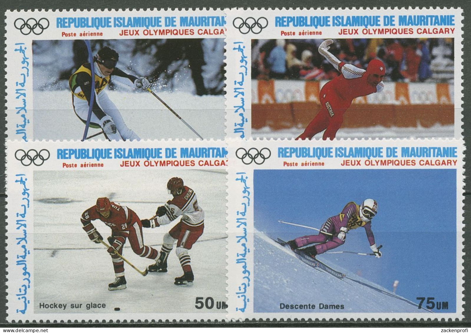 Mauretanien 1987 Olympische Winterspiele In Calgary 912/15 Postfrisch - Mauritania (1960-...)