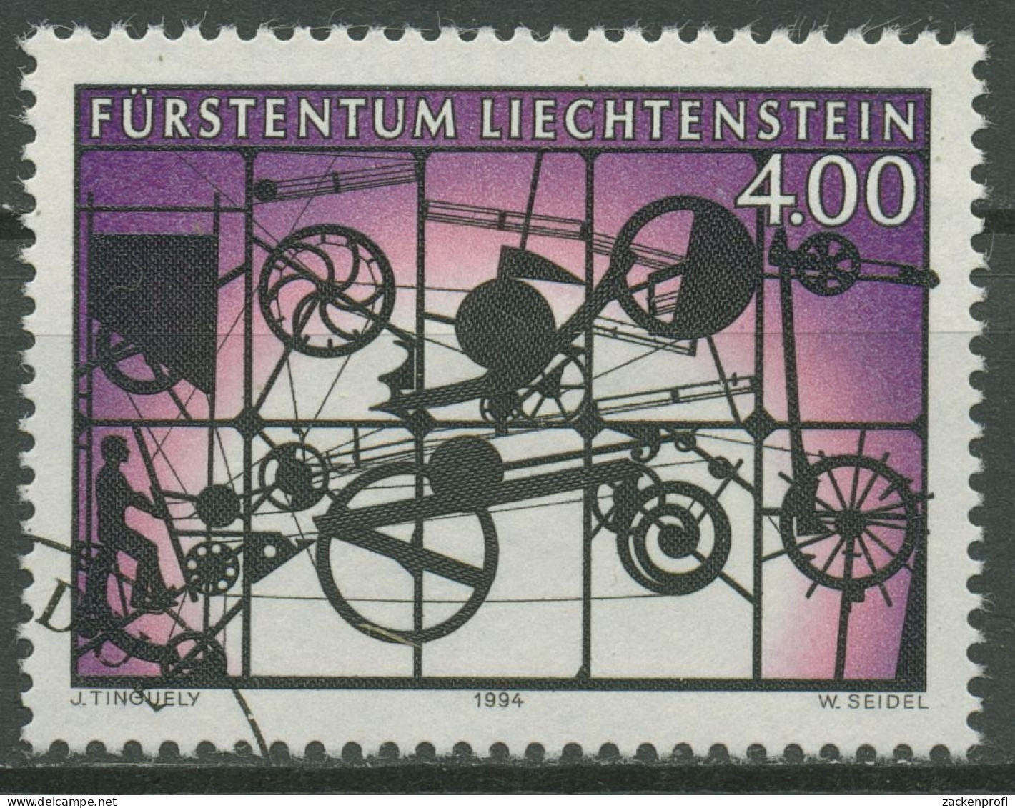 Liechtenstein 1994 Zeitgenössische Kunst Skulptur 1084 Gestempelt - Oblitérés