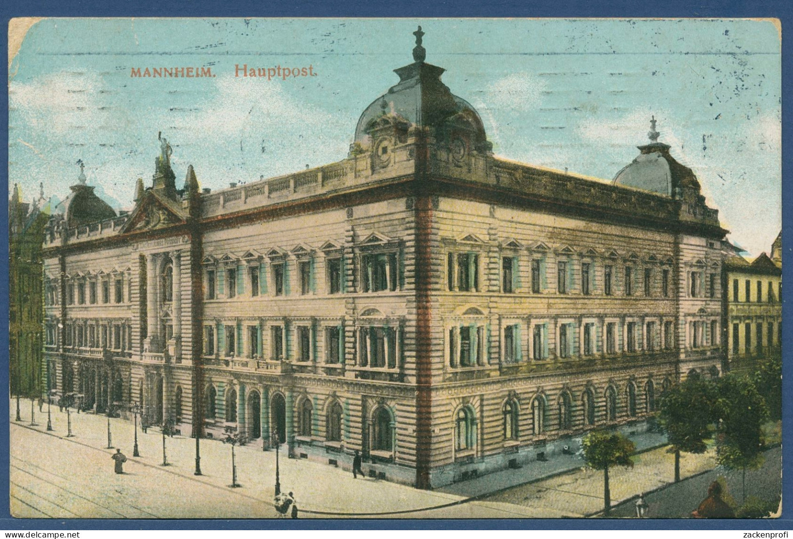 Mannheim Hauptpost, Gelaufen 1909 (AK3391) - Mannheim