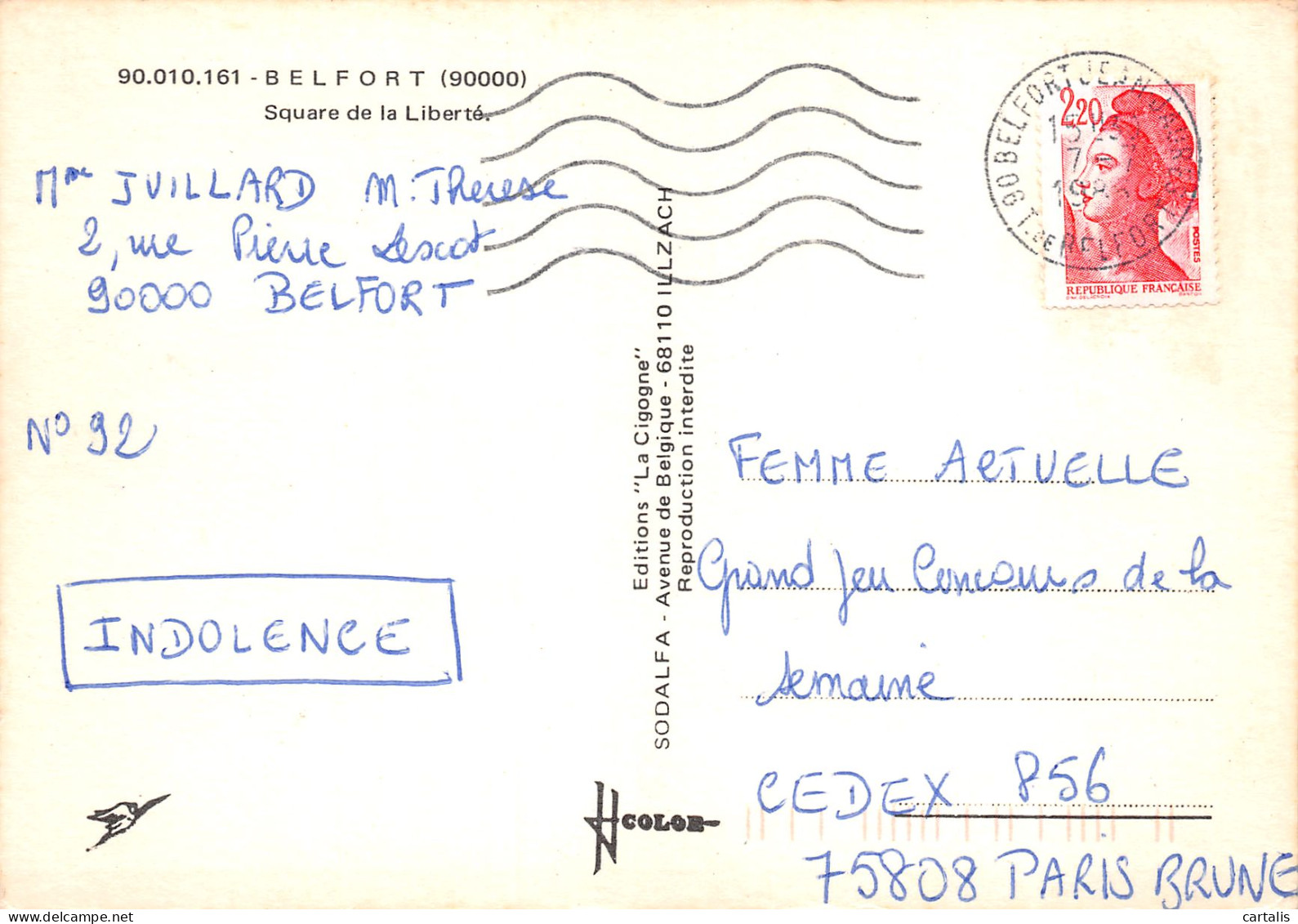 90-BELFORT-N°3776-B/0107 - Belfort - Ville