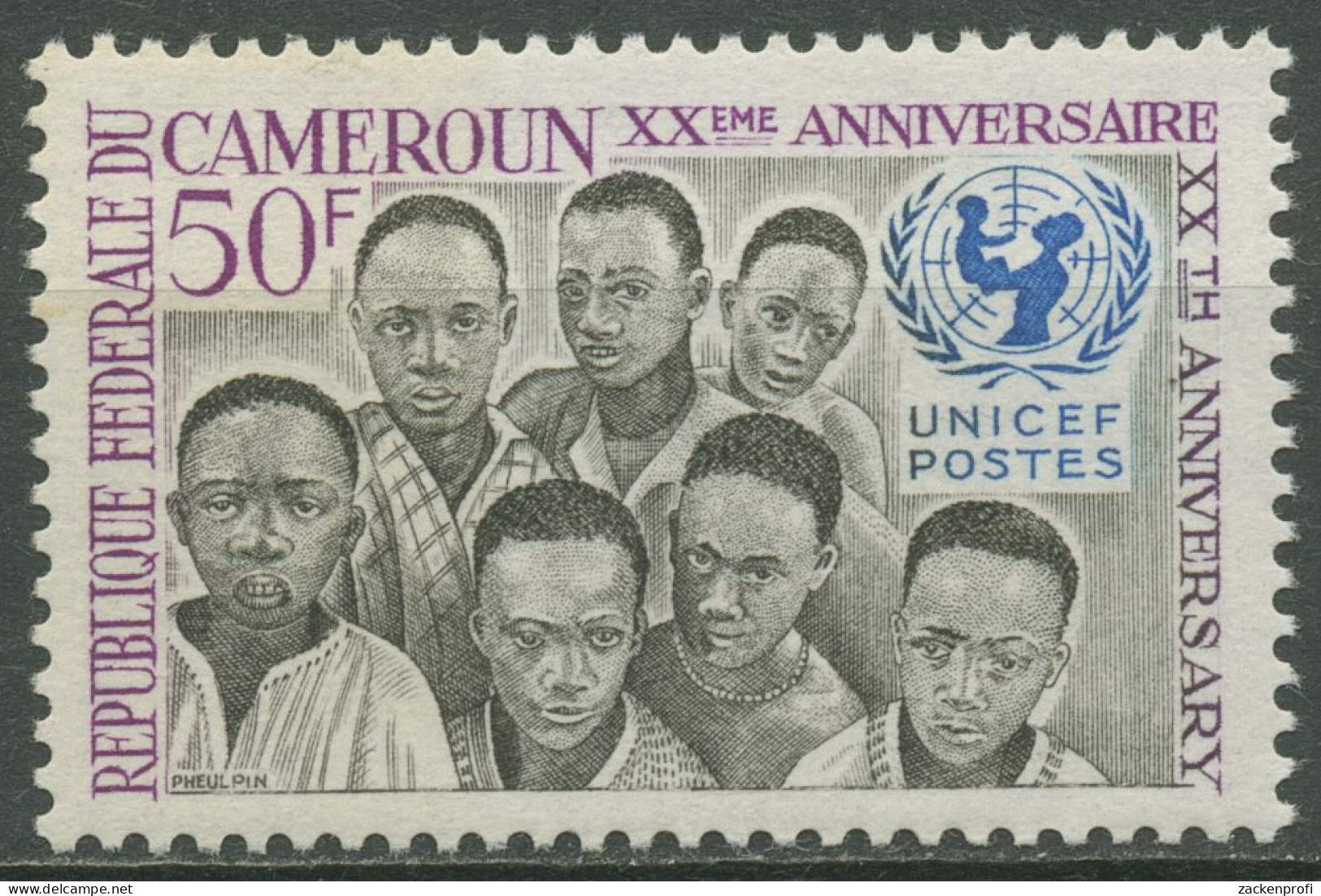 Kamerun 1966 Friedensnobelpreis Kinderhilfswerk UNICEF 489 Postfrisch - Camerun (1960-...)