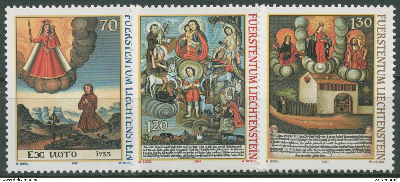 Liechtenstein 2001 Votivbilder 1271/73 Postfrisch - Unused Stamps