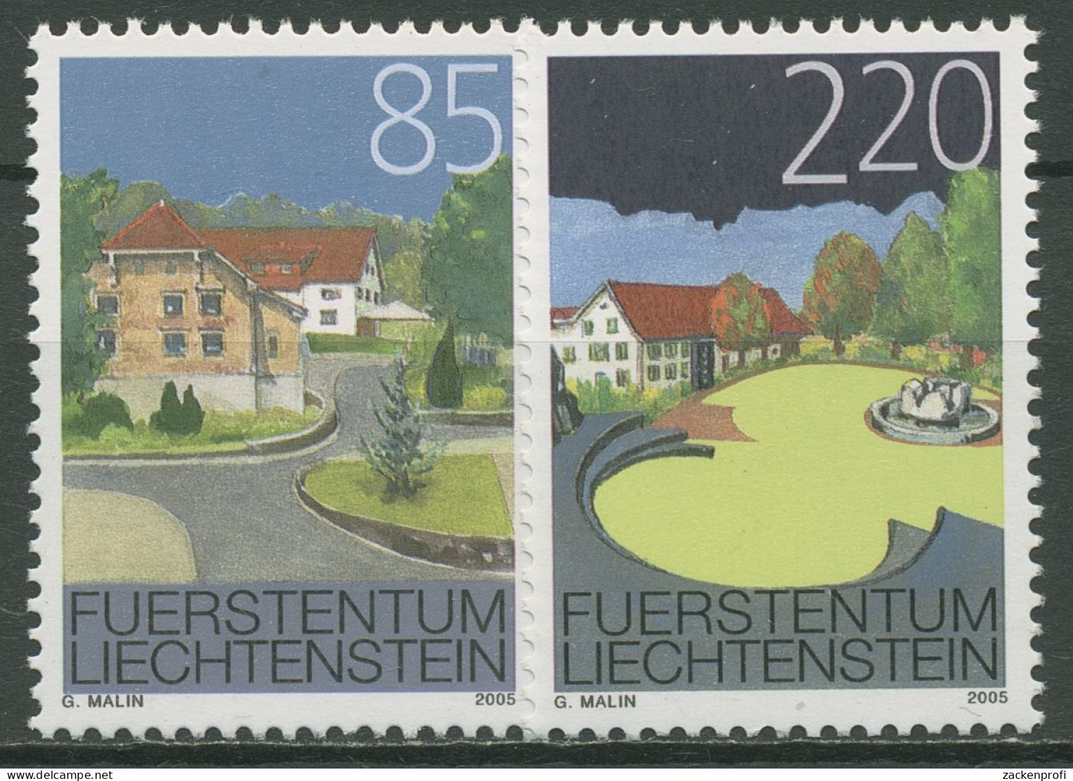 Liechtenstein 2005 Ortsbildschutz Bendern 1387/88 Postfrisch - Nuovi