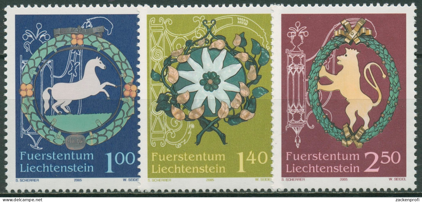 Liechtenstein 2005 Alte Gasthausschilder 1377/79 Postfrisch - Neufs