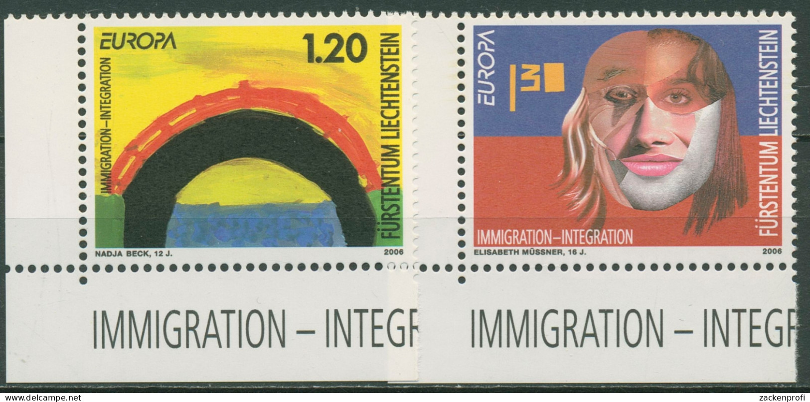 Liechtenstein 2006 Europa CEPT Integration 1400/01 Ecke Postfrisch - Unused Stamps