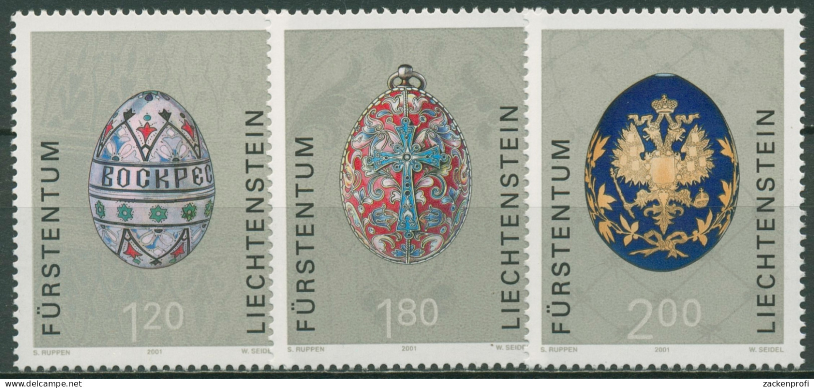 Liechtenstein 2001 Zarenreich Ostereier 1259/61 Postfrisch - Nuovi