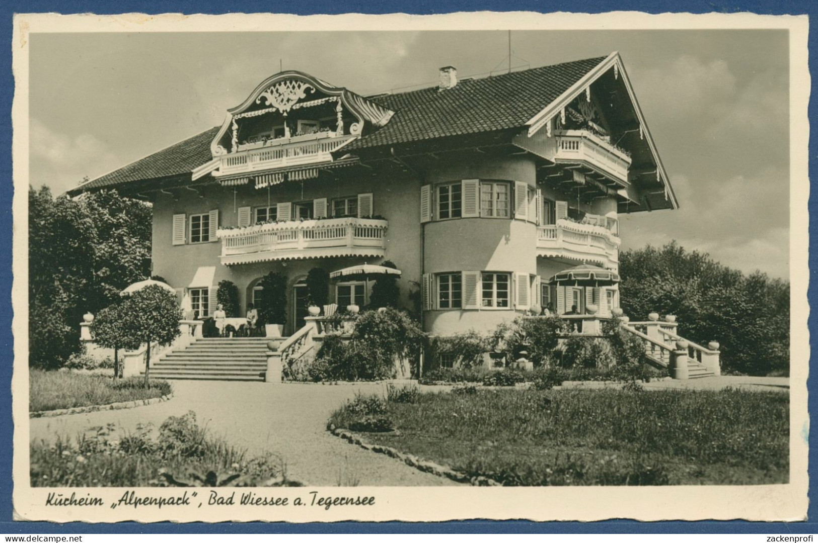 Kurheim Alpenpark Bad Wiessee Am Tegernsee, Gelaufen 1951 (AK3385) - Bad Wiessee