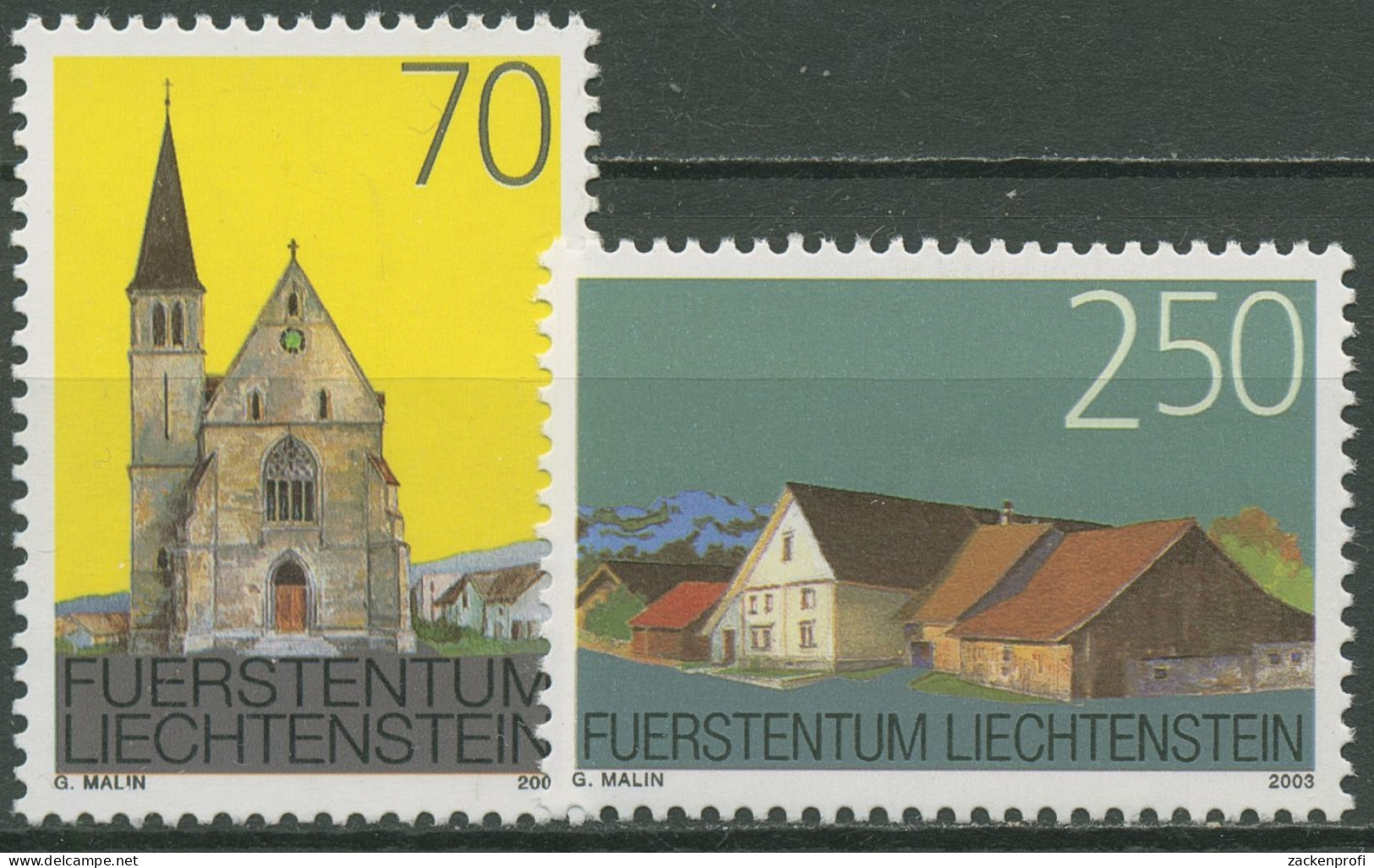 Liechtenstein 2003 Ortsbildschutz Bauwerke 1314/15 Postfrisch - Ungebraucht