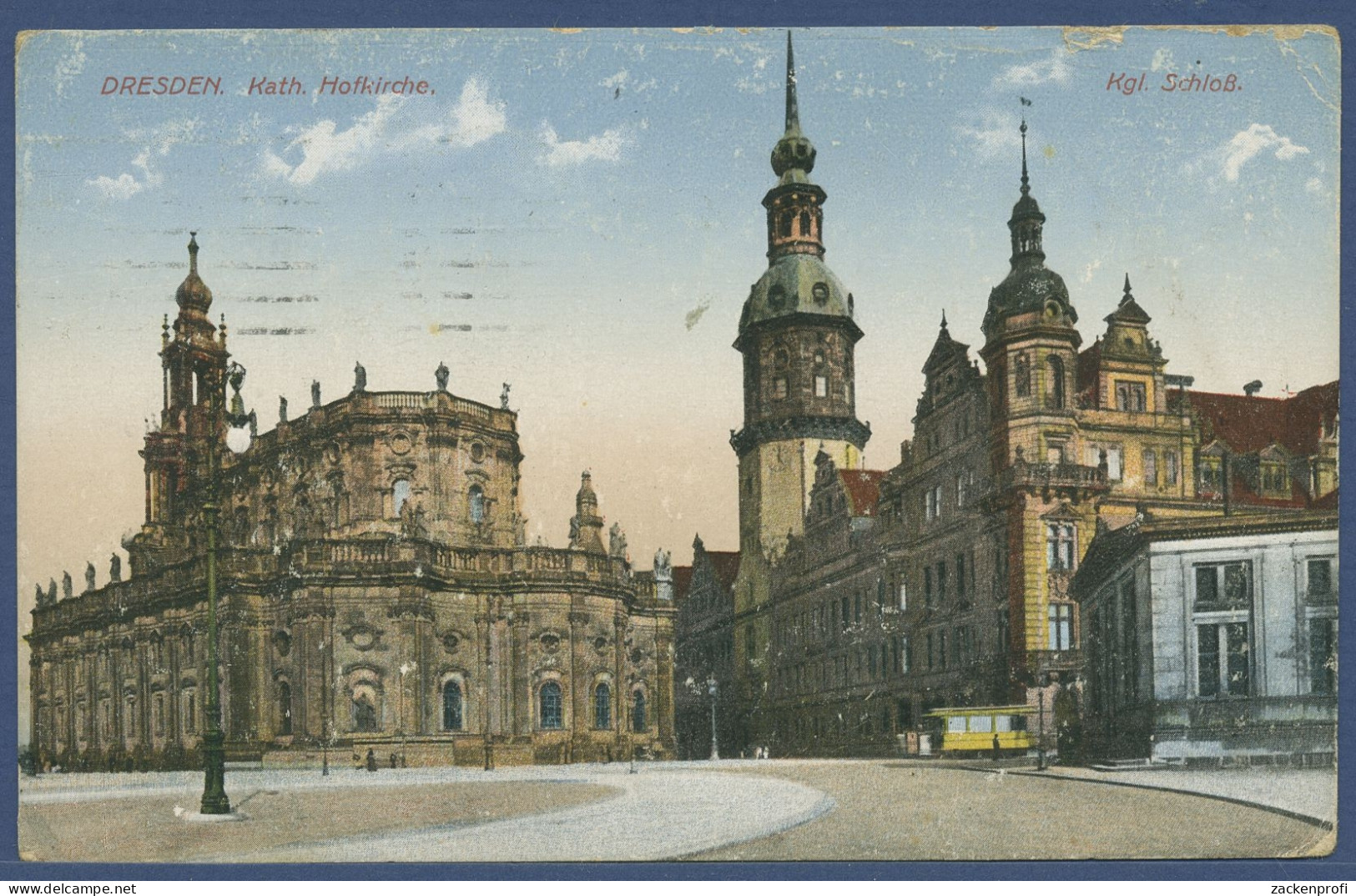 Dresden Katholische Hofkirche, Gelaufen 1916 Als Feldpost (AK3342) - Dresden