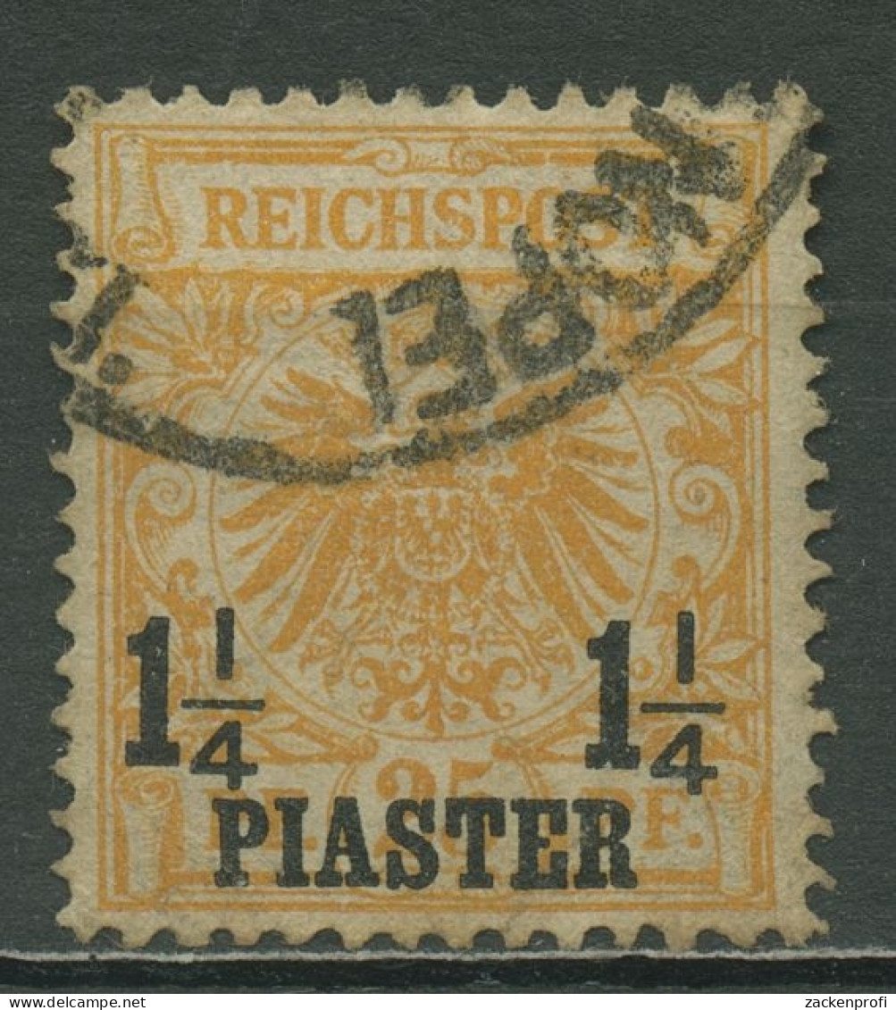 Deutsche Post In Der Türkei 1889 Krone/Adler Mit Aufdruck 9 B Gestempelt - Turquie (bureaux)