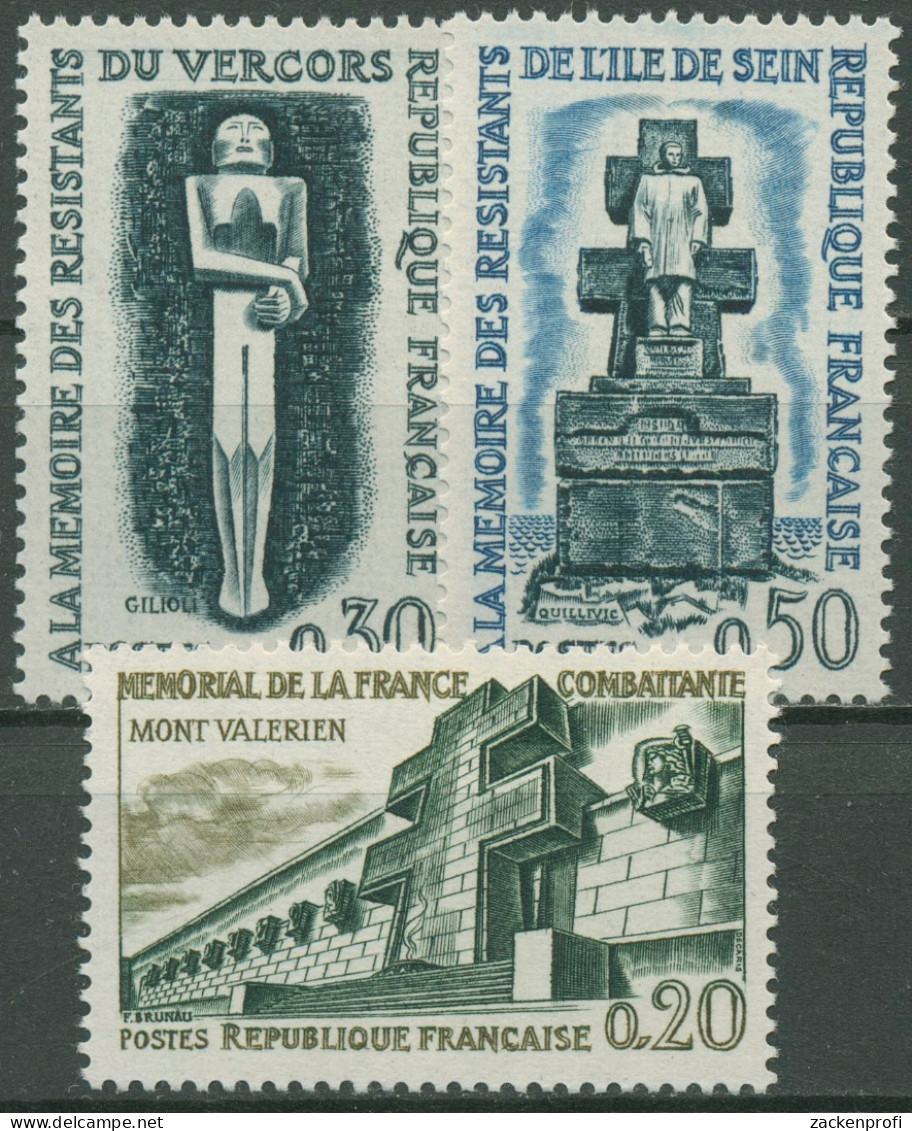 Frankreich 1962 Gedenkstätten 1389/91 Postfrisch - Ungebraucht