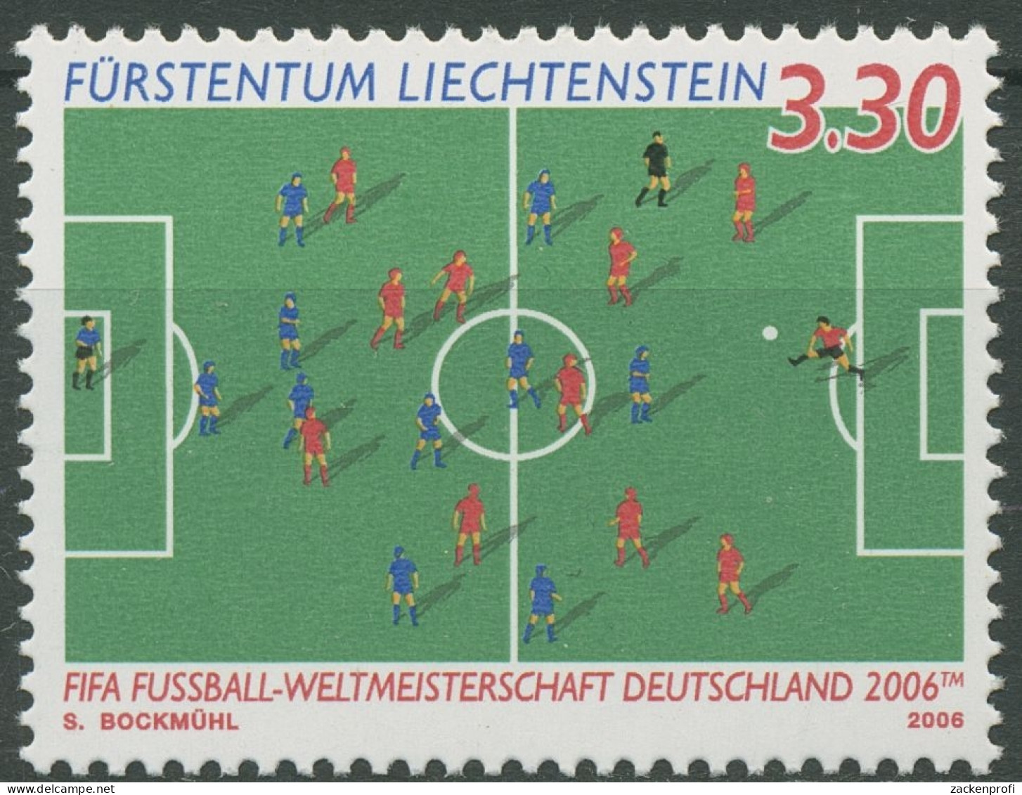 Liechtenstein 2006 Fußball-WM Deutschland Spielfeld 1411 Postfrisch - Nuevos