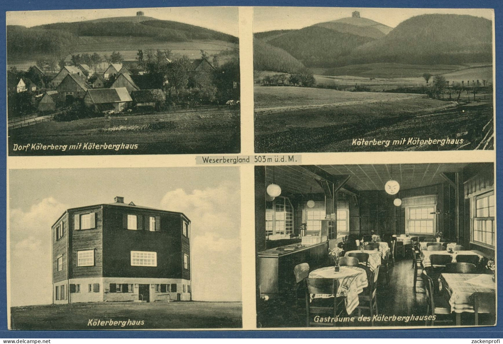 Dorf Köterberg, Köterberghaus Weserbergland, Gelaufen 1935 Marke Fehlt (AK3322) - Holzminden