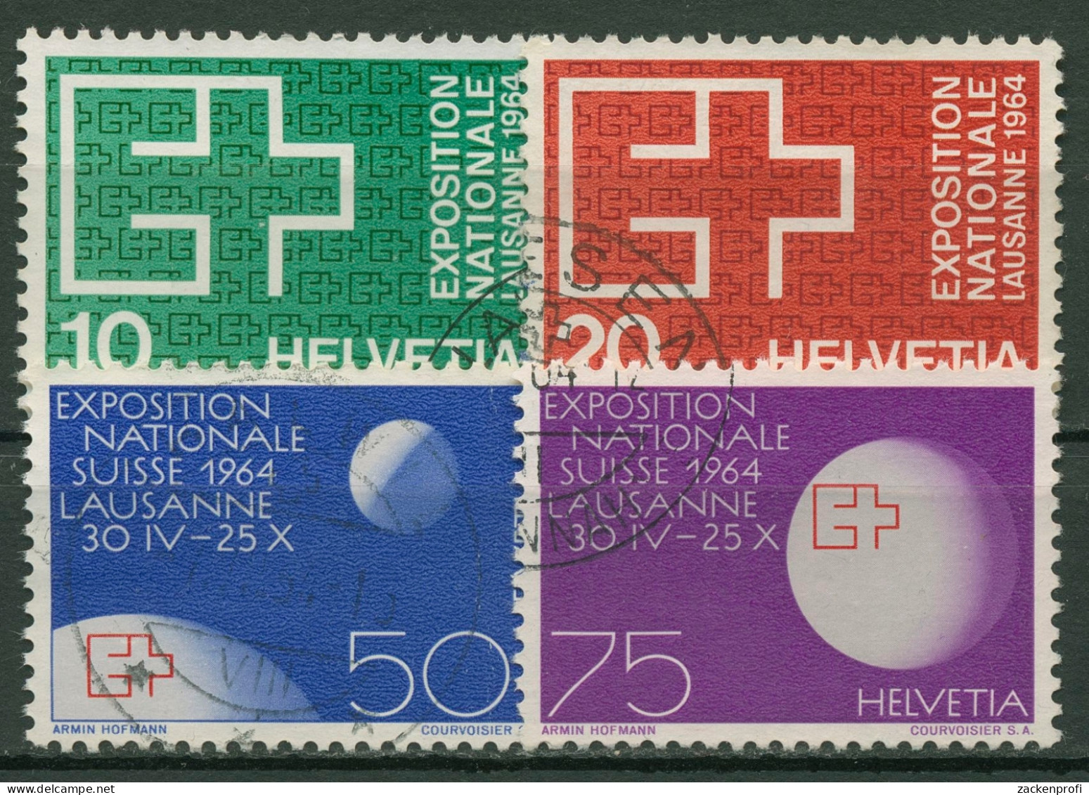 Schweiz 1963 Weltausstellung Expo'64 Lausanne Weltkugel 782/85 Gestempelt - Usados