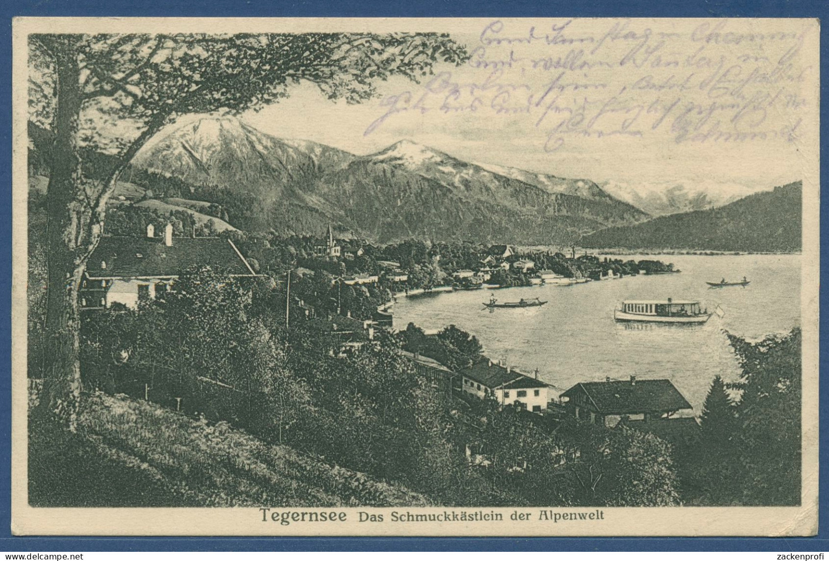 Tegernsee Das Schmuckkästlein Der Alpenwelt, Gelaufen 1923 (AK3452) - Bad Wiessee