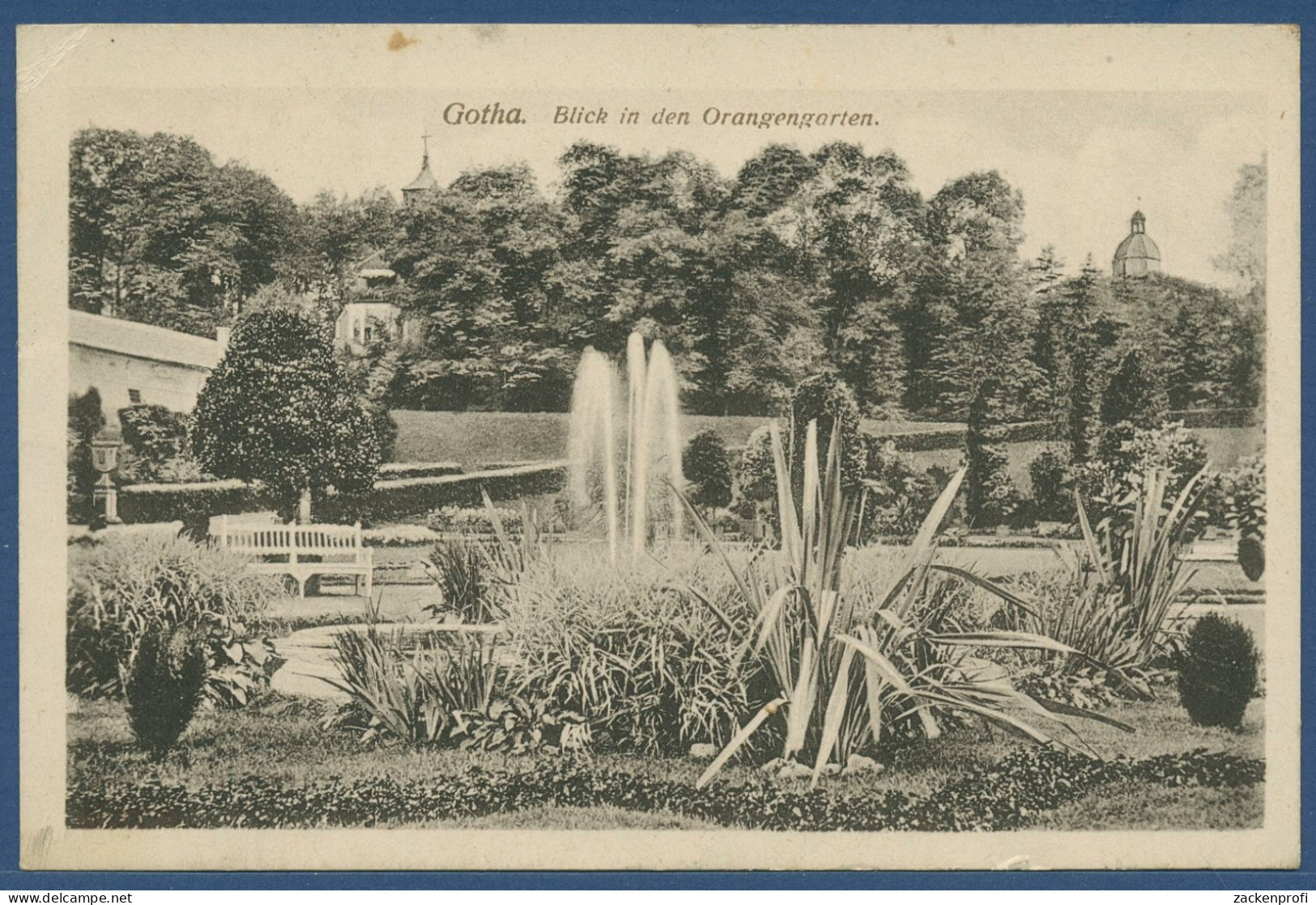 Gotha Blick In Den Orangengarten, Gelaufen 1918 Als Feldpost (AK3371) - Gotha