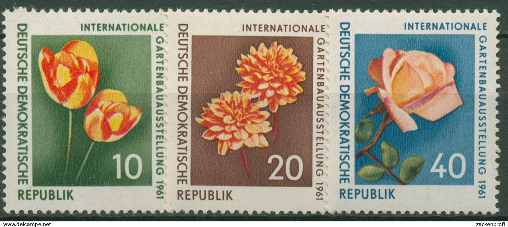 DDR 1961 Gartenbauausstellung IGA Erfurt Blumen 854/56 Postfrisch - Ongebruikt
