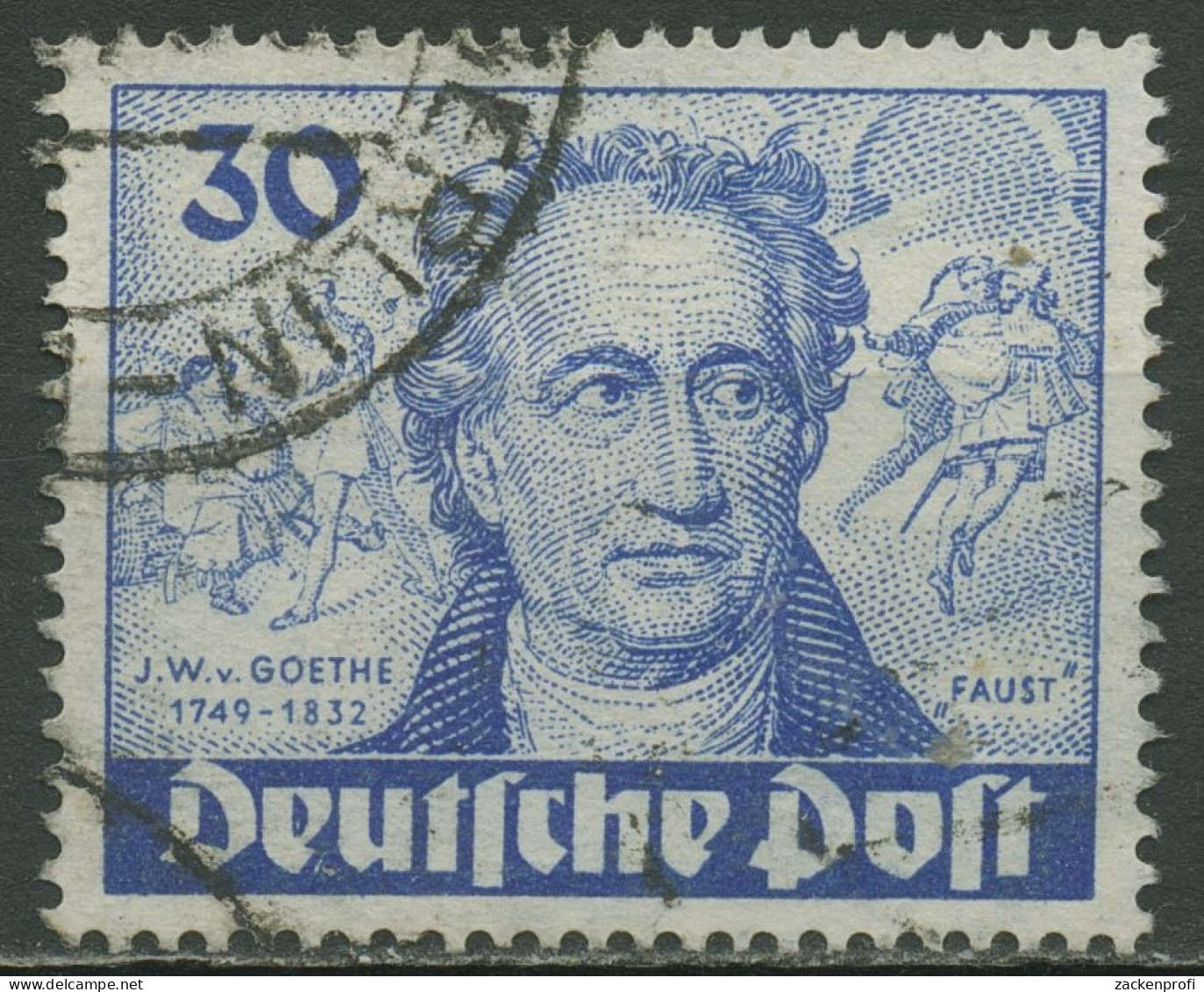 Berlin 1949 200. Geb. Von Johann Wolfgang Von Goethe 63 Gestempelt Geprüft - Used Stamps