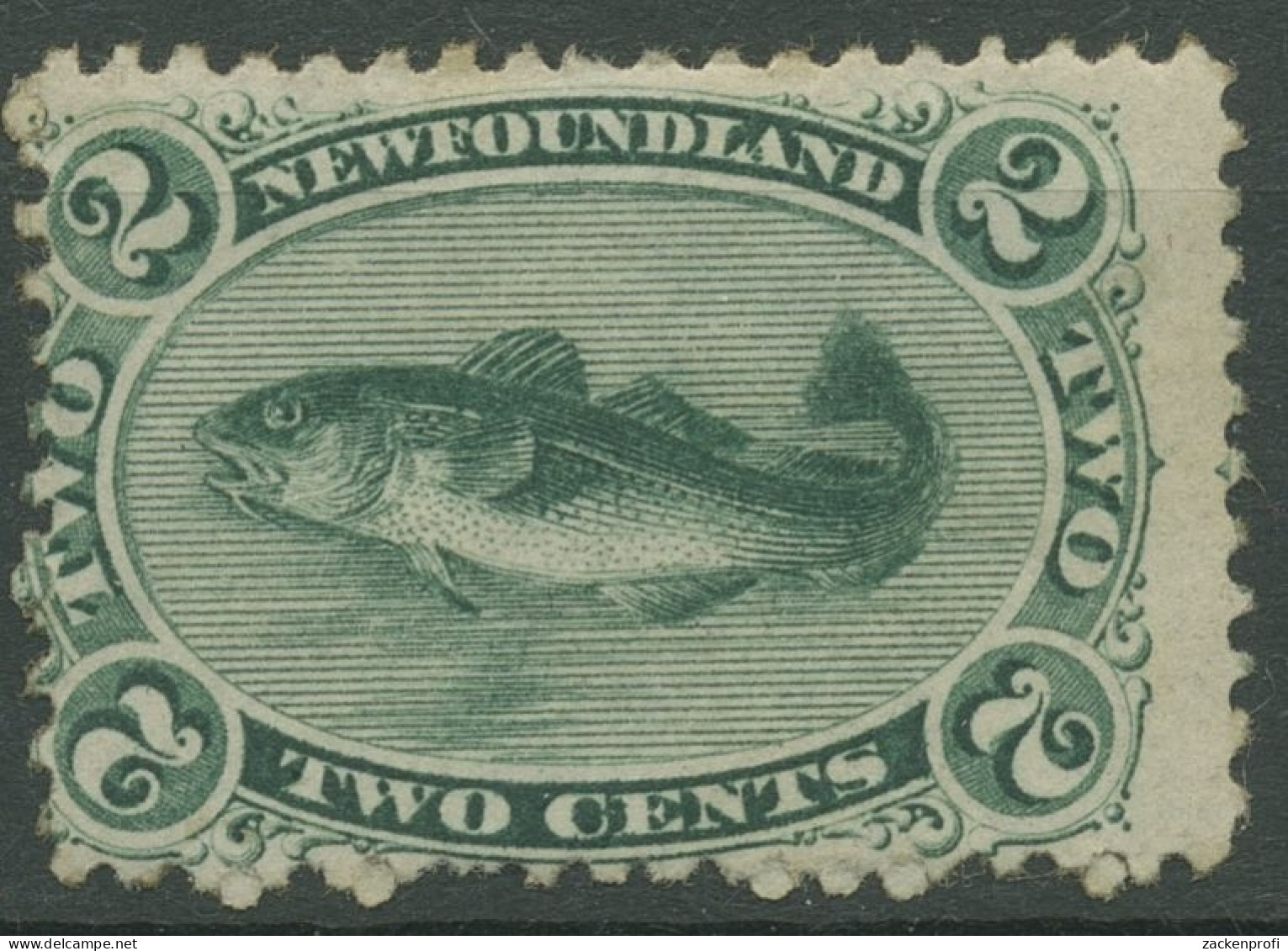 Neufundland 1880 Kabeljau Fisch 32 B Ungebraucht Gummimängel - 1865-1902