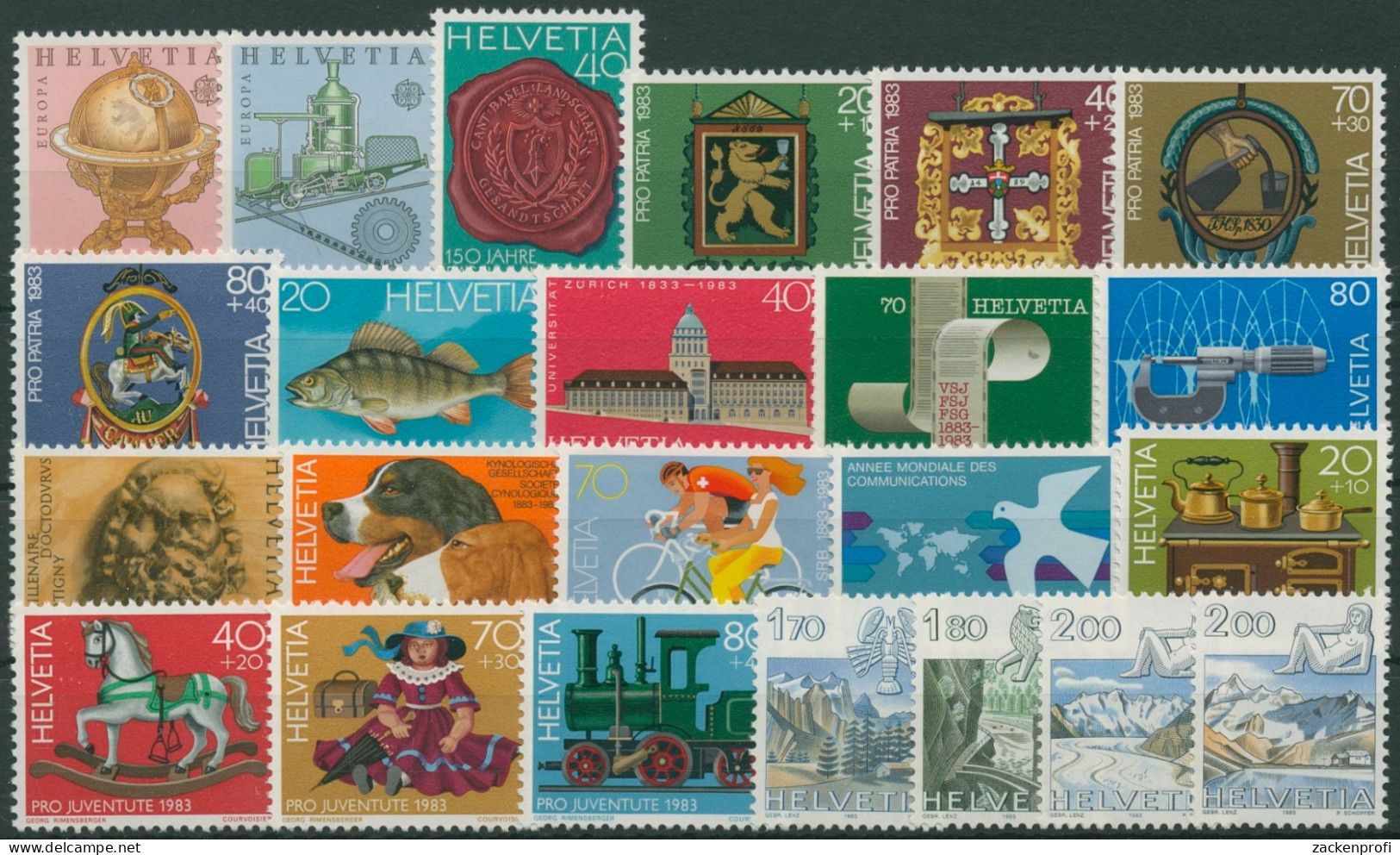 Schweiz Jahrgang 1983 Komplett Postfrisch (G96411) - Nuevos