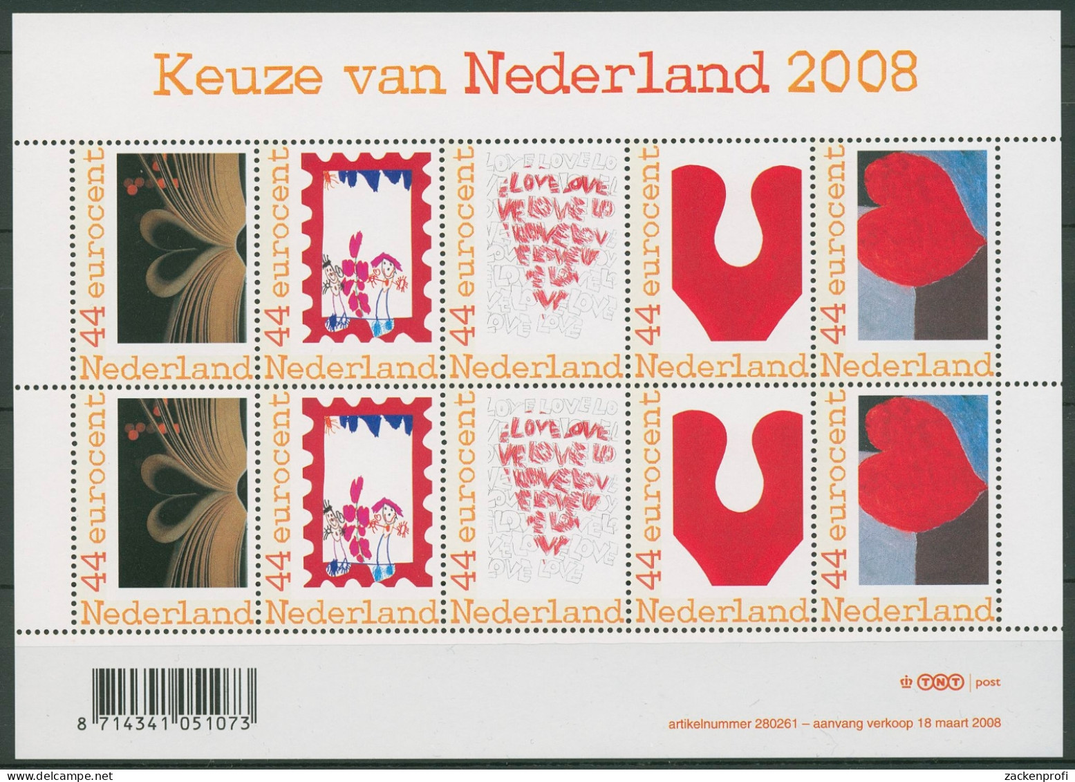 Niederlande 2008 Meine Marke Kleinbogen Auswahl 2565 K Postfrisch (C96192) - Neufs